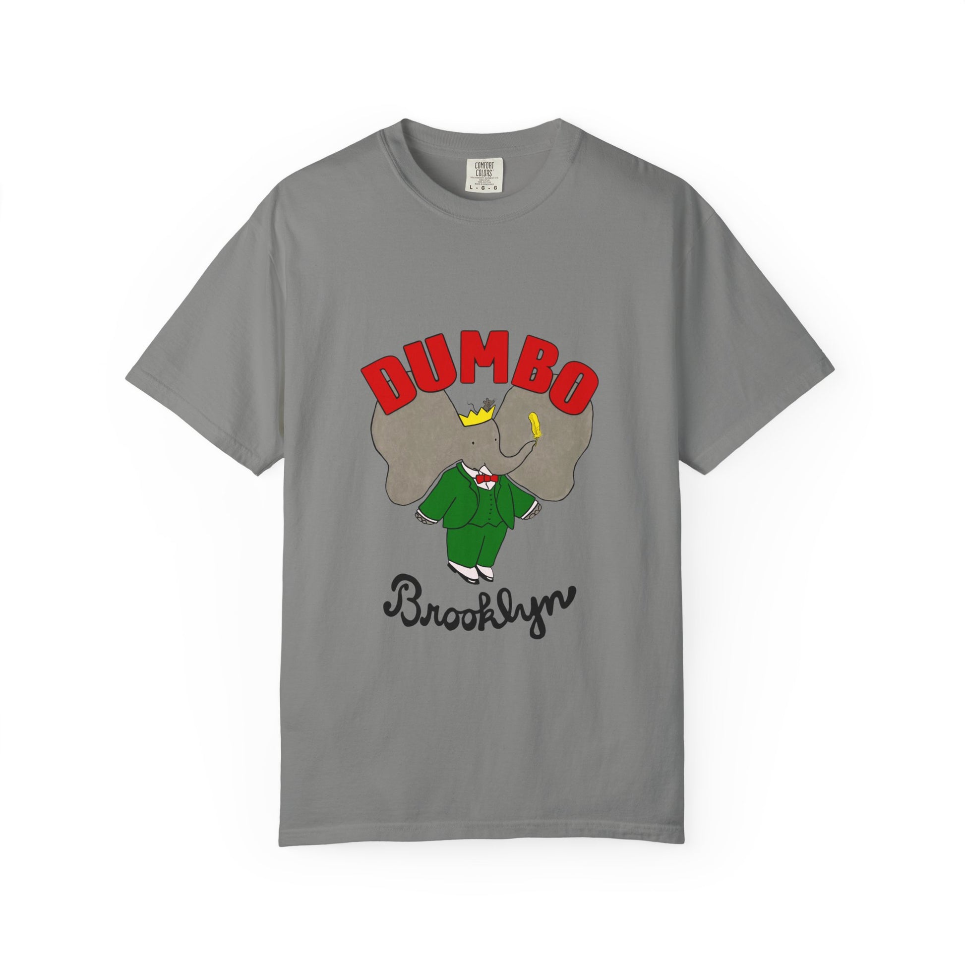 Brooklyn Dumbo Elephant Tee, Fun Graphic T-Shirt, Unisex Gift, Casual Wear, Vintage Style T-Shirt, Summer Fashion, Unique Present