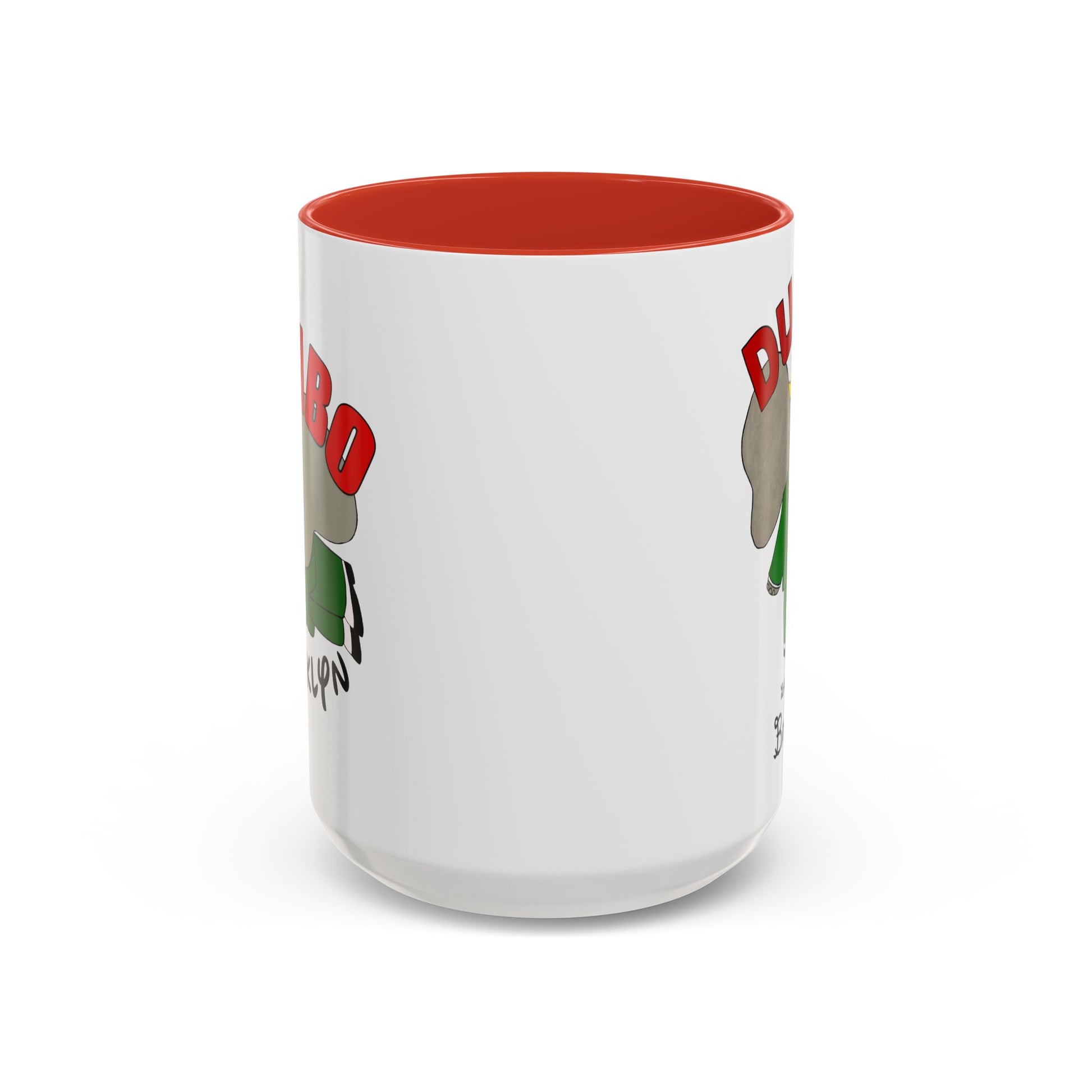 Dumbo Brooklyn Accent Mug - Unique Coffee Cup, Cute Elephant Design, Perfect Gift for Friends, Home Decor, Elephant Lover