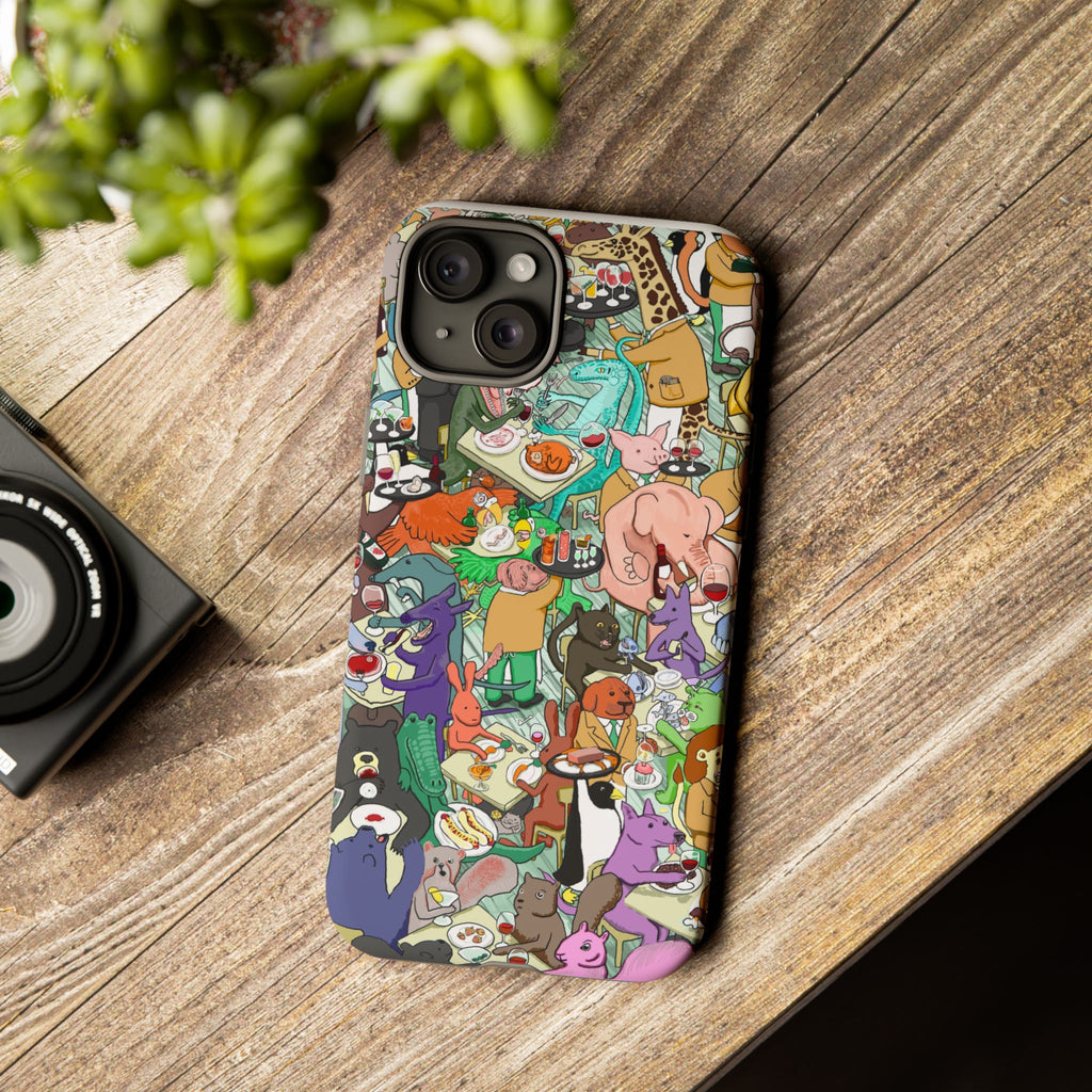 Whimsical Animal Pattern Phone Case, Cute Phone Cover, Animal Lovers Gift, Fun Design, Unique Cell Phone Accessory