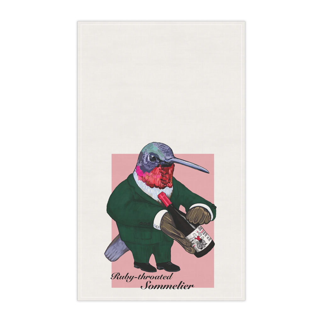 Charming Hummingbird Tea Towels, Unique Kitchen Decor, Perfect Gift for Wine Lovers, Bird-Themed Home Accessories, Fun Cooking Essentials
