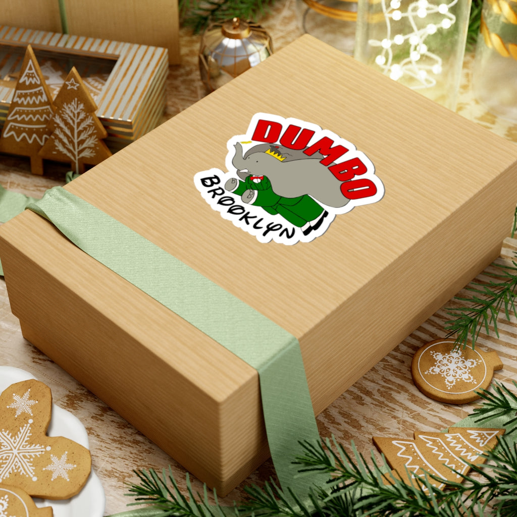 Dumbo Stickers, Fun Elephant Design, Brooklyn Decor, Playful Vinyl Decals, Cute Gifts for Kids & Adults, Laptop & Scrapbooking