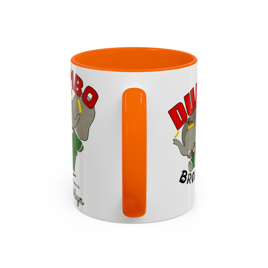 Dumbo Brooklyn Accent Mug - Unique Coffee Cup, Cute Elephant Design, Perfect Gift for Friends, Home Decor, Elephant Lover