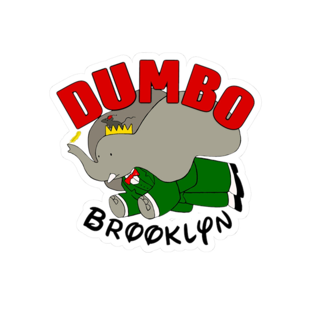 Dumbo Stickers, Fun Elephant Design, Brooklyn Decor, Playful Vinyl Decals, Cute Gifts for Kids & Adults, Laptop & Scrapbooking