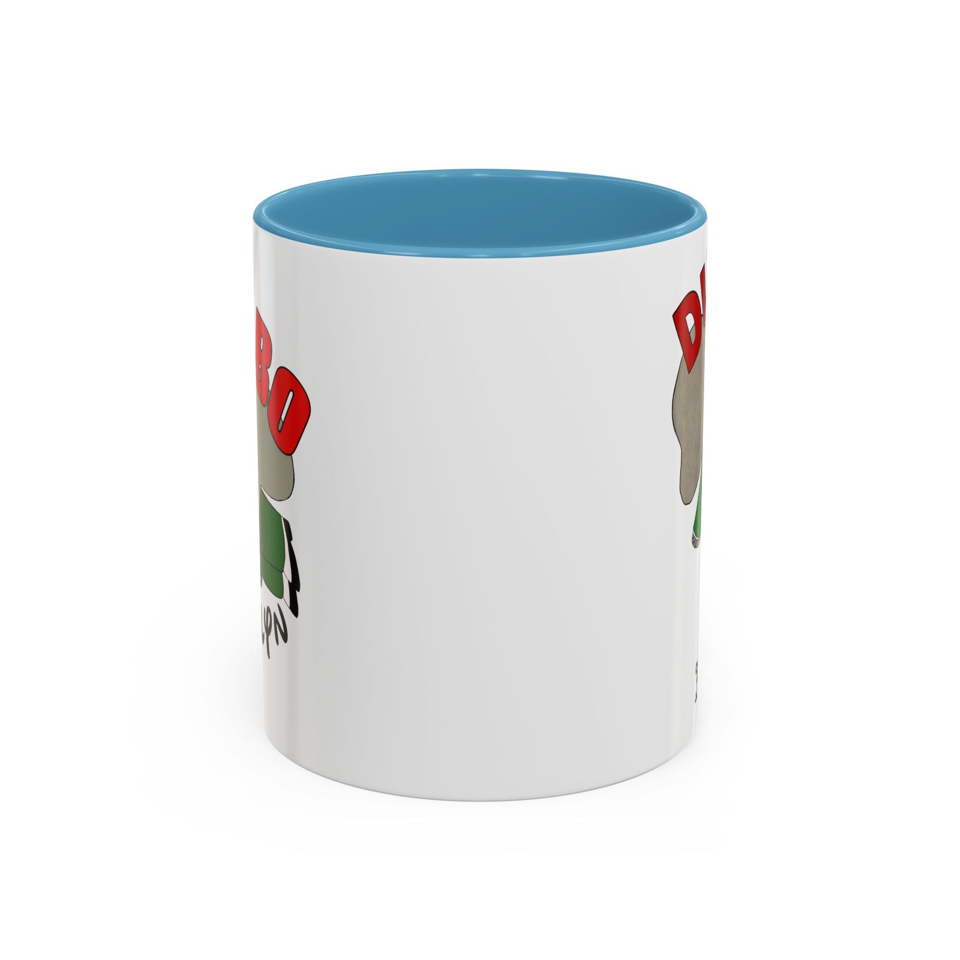 Dumbo Brooklyn Accent Mug - Unique Coffee Cup, Cute Elephant Design, Perfect Gift for Friends, Home Decor, Elephant Lover