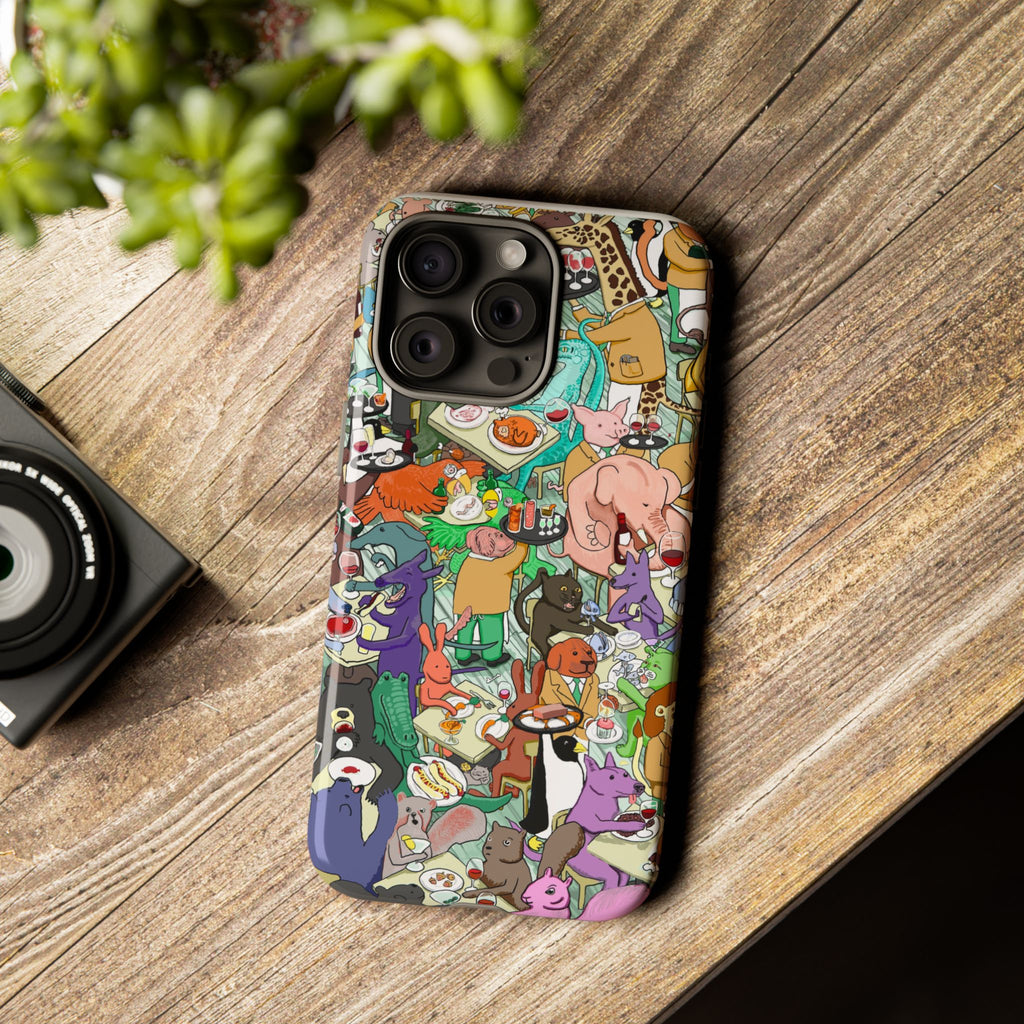 Whimsical Animal Pattern Phone Case, Cute Phone Cover, Animal Lovers Gift, Fun Design, Unique Cell Phone Accessory