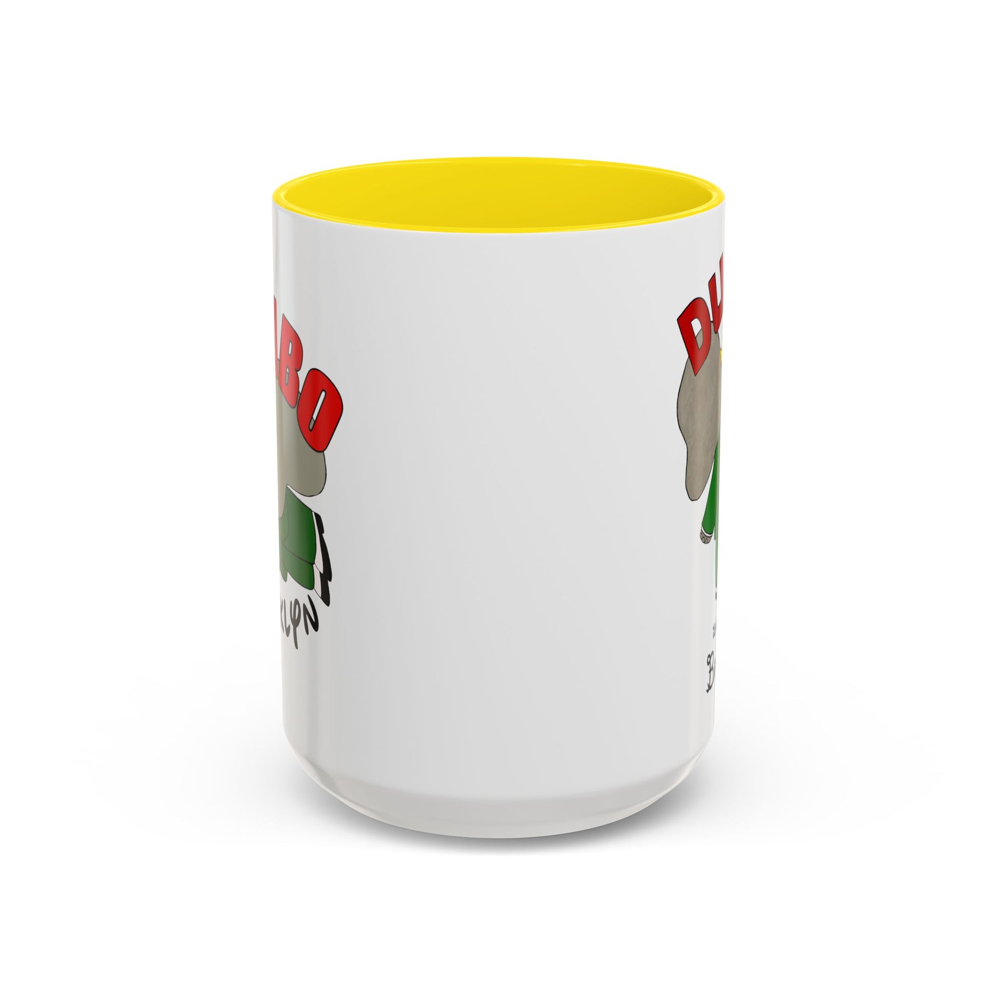 Dumbo Brooklyn Accent Mug - Unique Coffee Cup, Cute Elephant Design, Perfect Gift for Friends, Home Decor, Elephant Lover