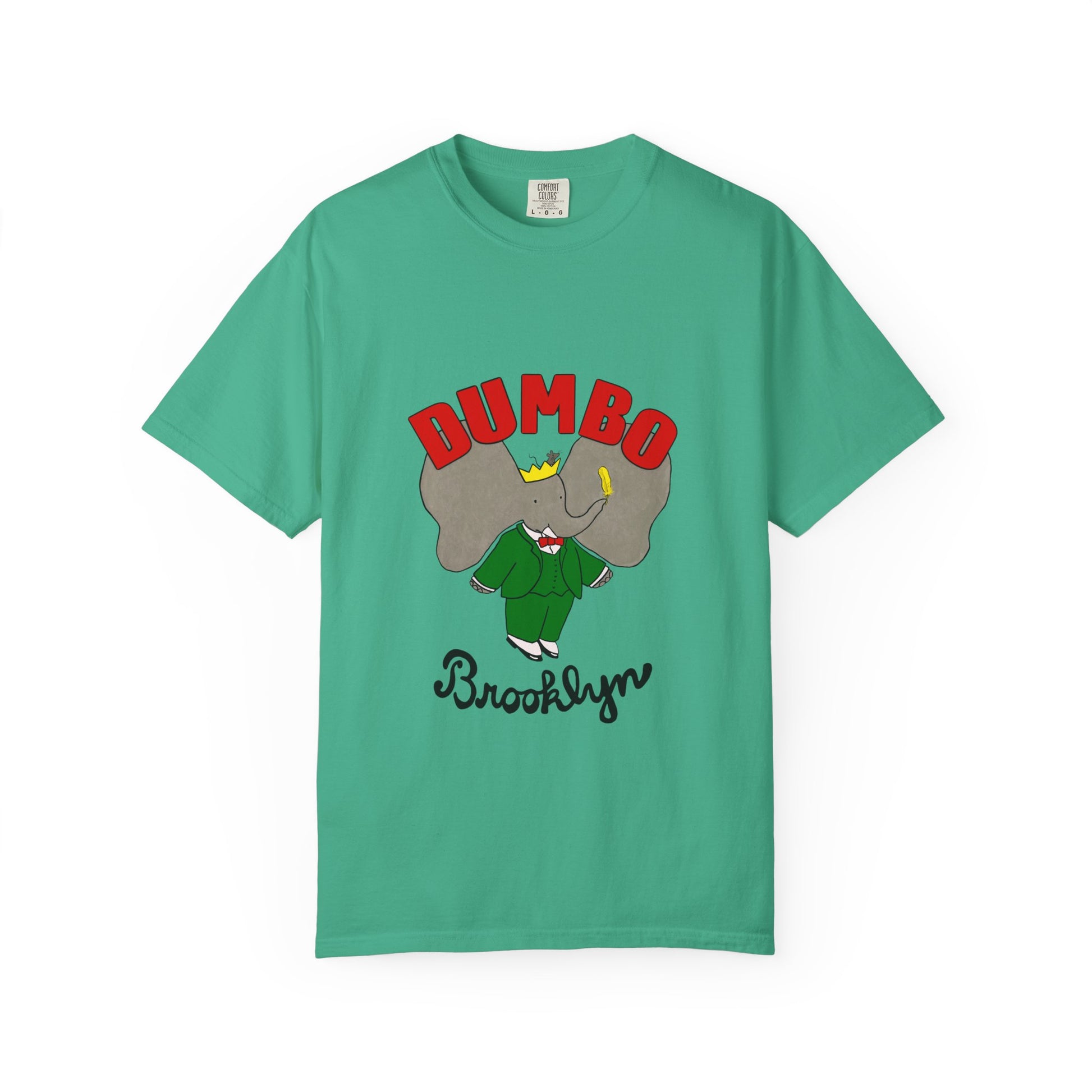 Brooklyn Dumbo Elephant Tee, Fun Graphic T-Shirt, Unisex Gift, Casual Wear, Vintage Style T-Shirt, Summer Fashion, Unique Present