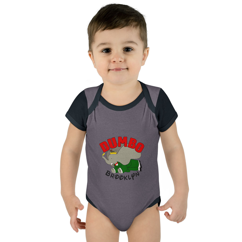 Dumbo Brooklyn Baby Bodysuit – Cute Brooklyn Elephant Infant Onesie