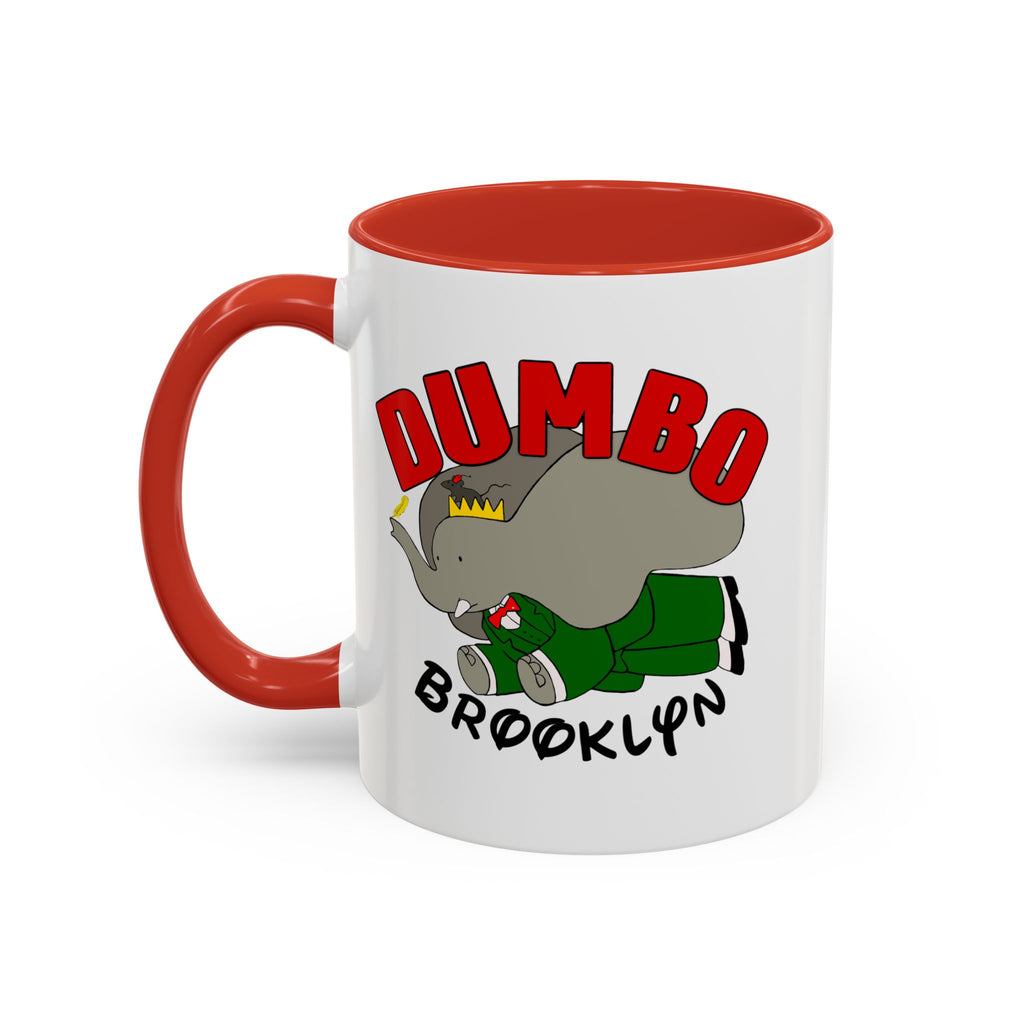 Dumbo Brooklyn Accent Mug - Unique Coffee Cup, Cute Elephant Design, Perfect Gift for Friends, Home Decor, Elephant Lover