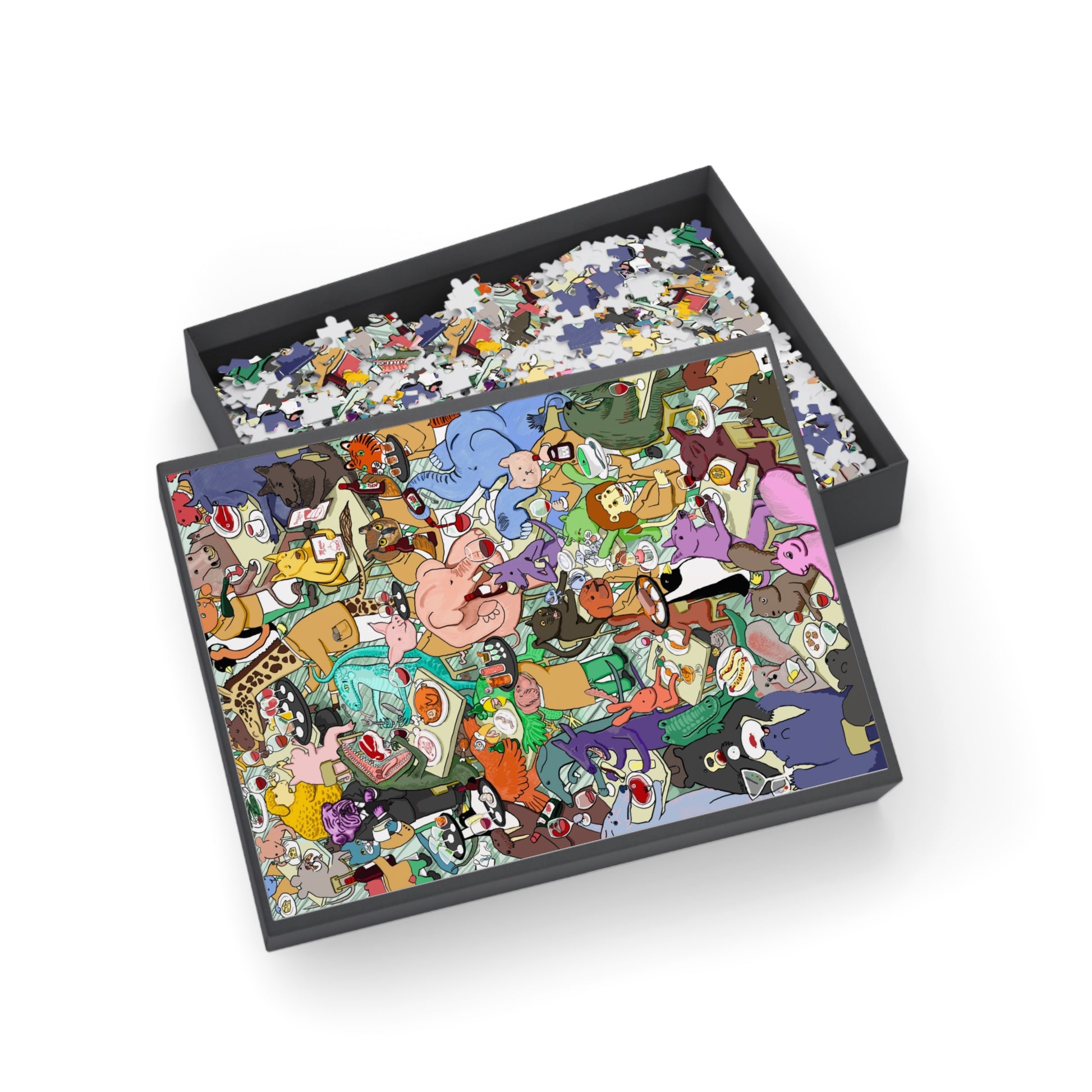 Colorful Animal Puzzle Adventure - 96, 252, 500, 1000-Piece - Fun for Family Game Night, Kids' Activity, Gifts, Home Decor