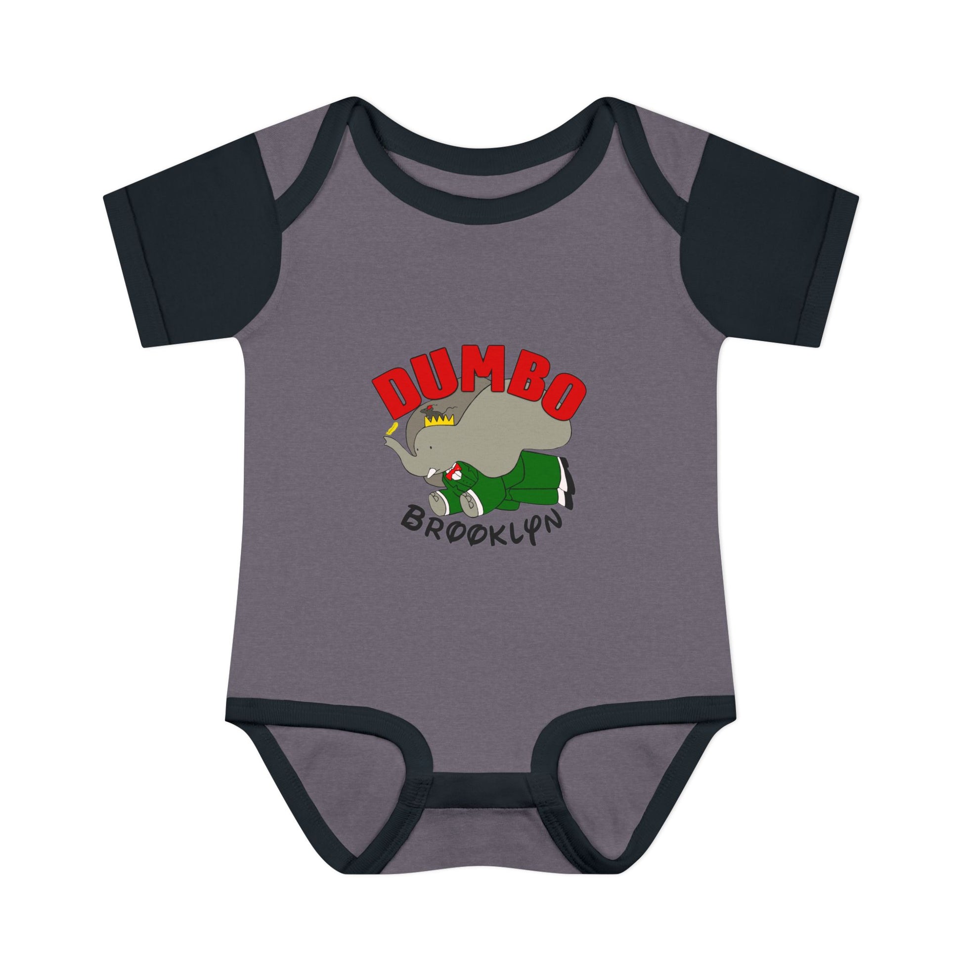 Dumbo Brooklyn Baby Bodysuit – Cute Brooklyn Elephant Infant Onesie