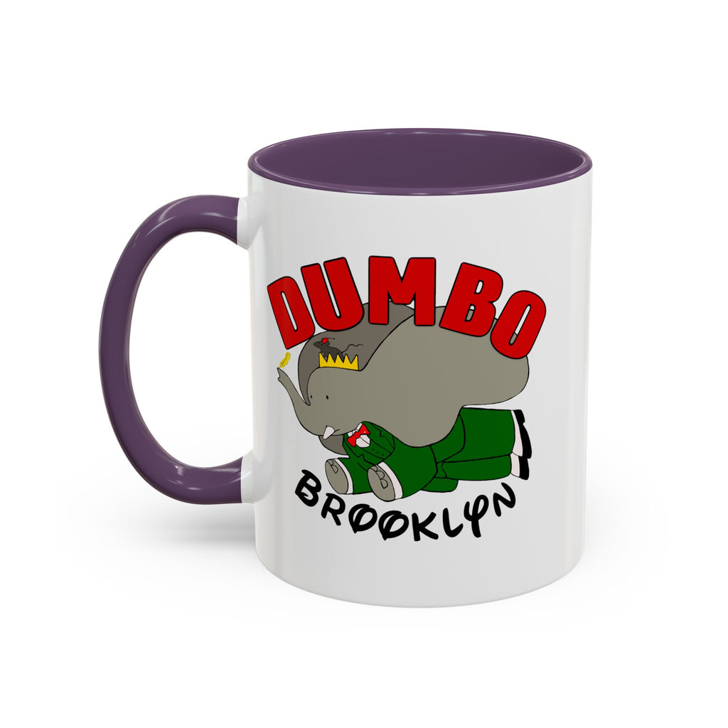 Dumbo Brooklyn Accent Mug - Unique Coffee Cup, Cute Elephant Design, Perfect Gift for Friends, Home Decor, Elephant Lover