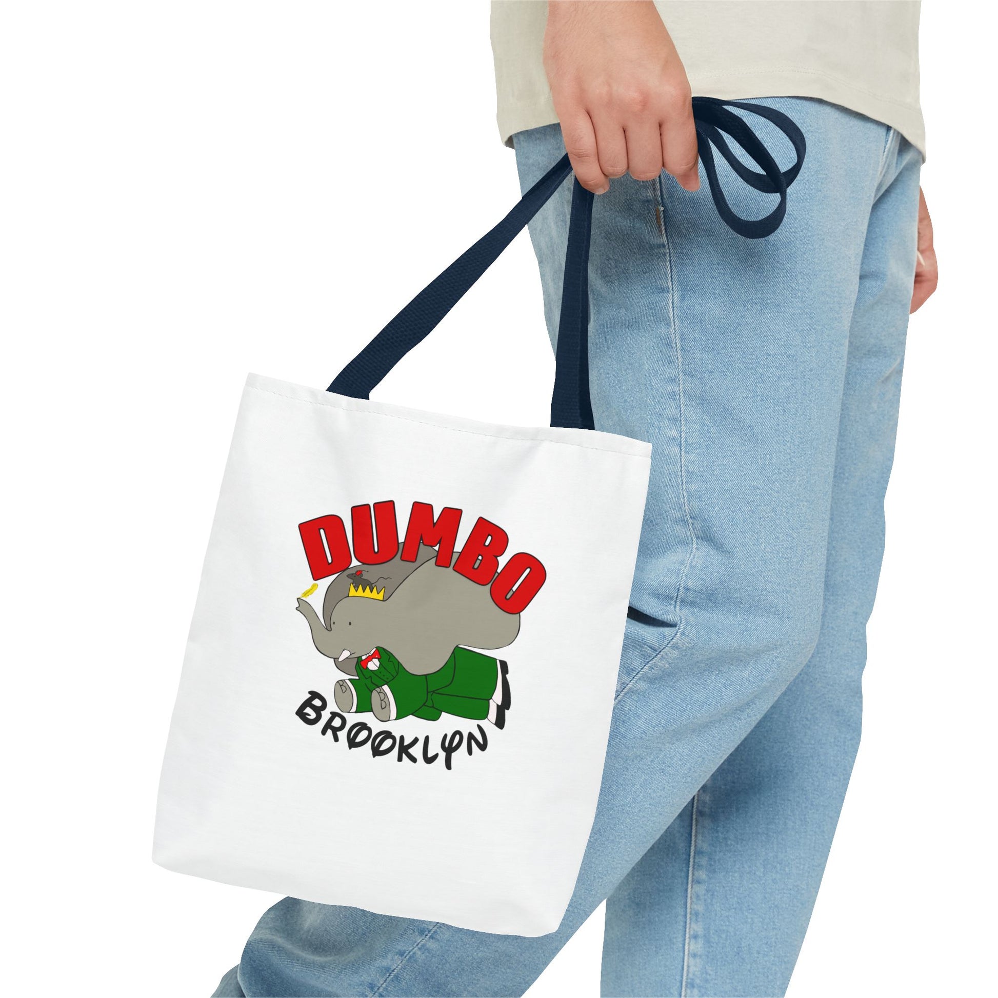 Dumbo Brooklyn Tote Bag, Cute Elephant Bag, Eco-Friendly Shopping Tote, Travel Handbag, Unique Gift for Animal Lovers