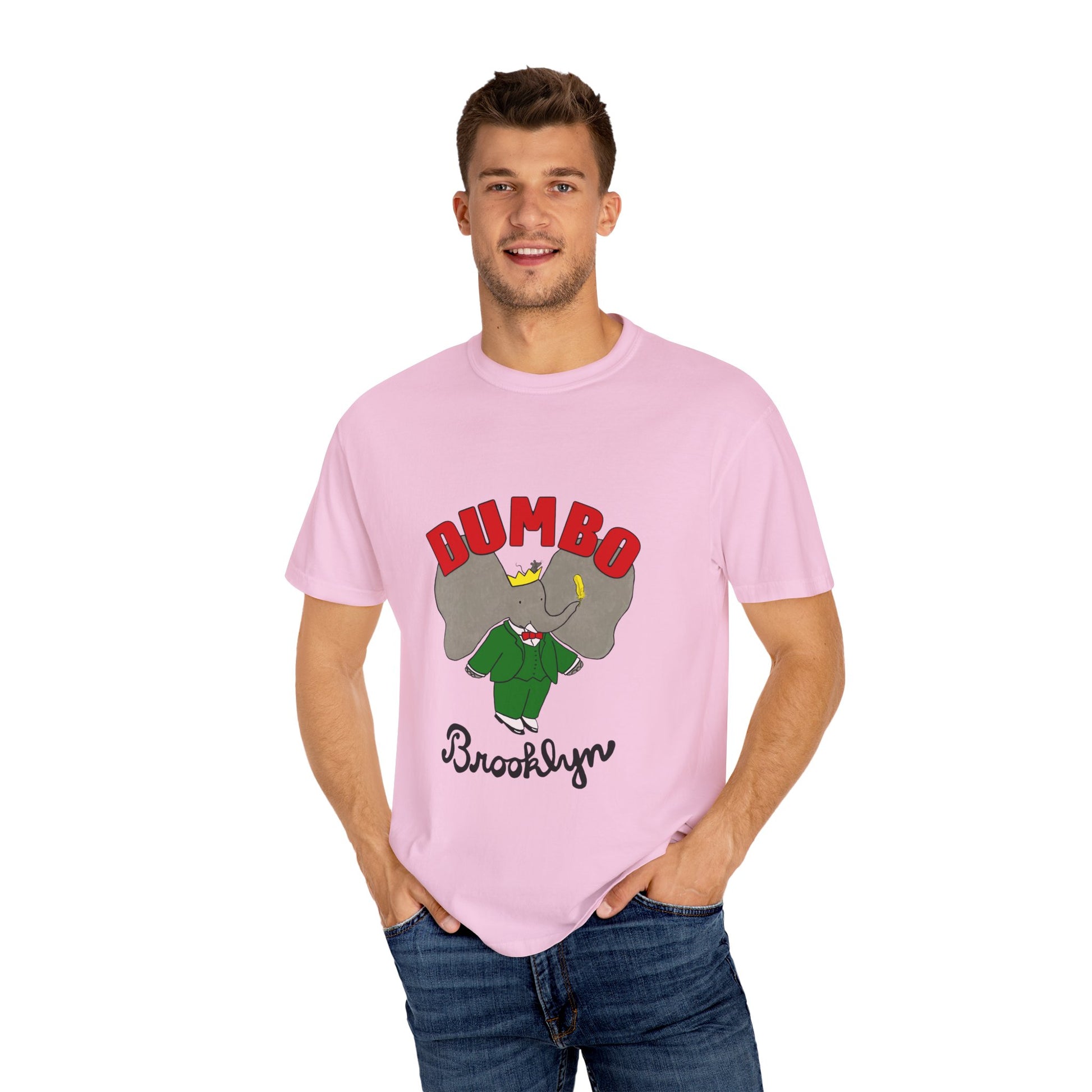 Brooklyn Dumbo Elephant Tee, Fun Graphic T-Shirt, Unisex Gift, Casual Wear, Vintage Style T-Shirt, Summer Fashion, Unique Present