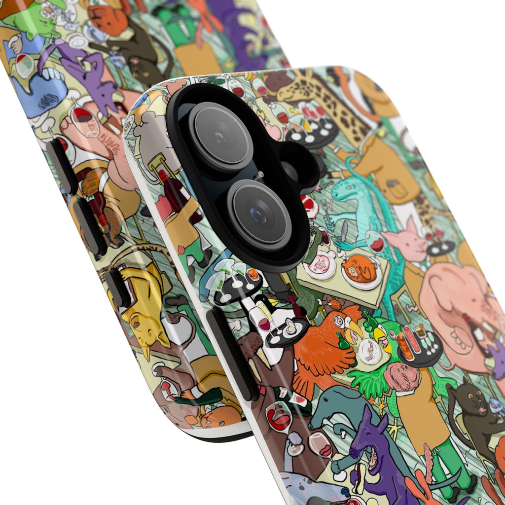 Whimsical Animal Pattern Phone Case, Cute Phone Cover, Animal Lovers Gift, Fun Design, Unique Cell Phone Accessory