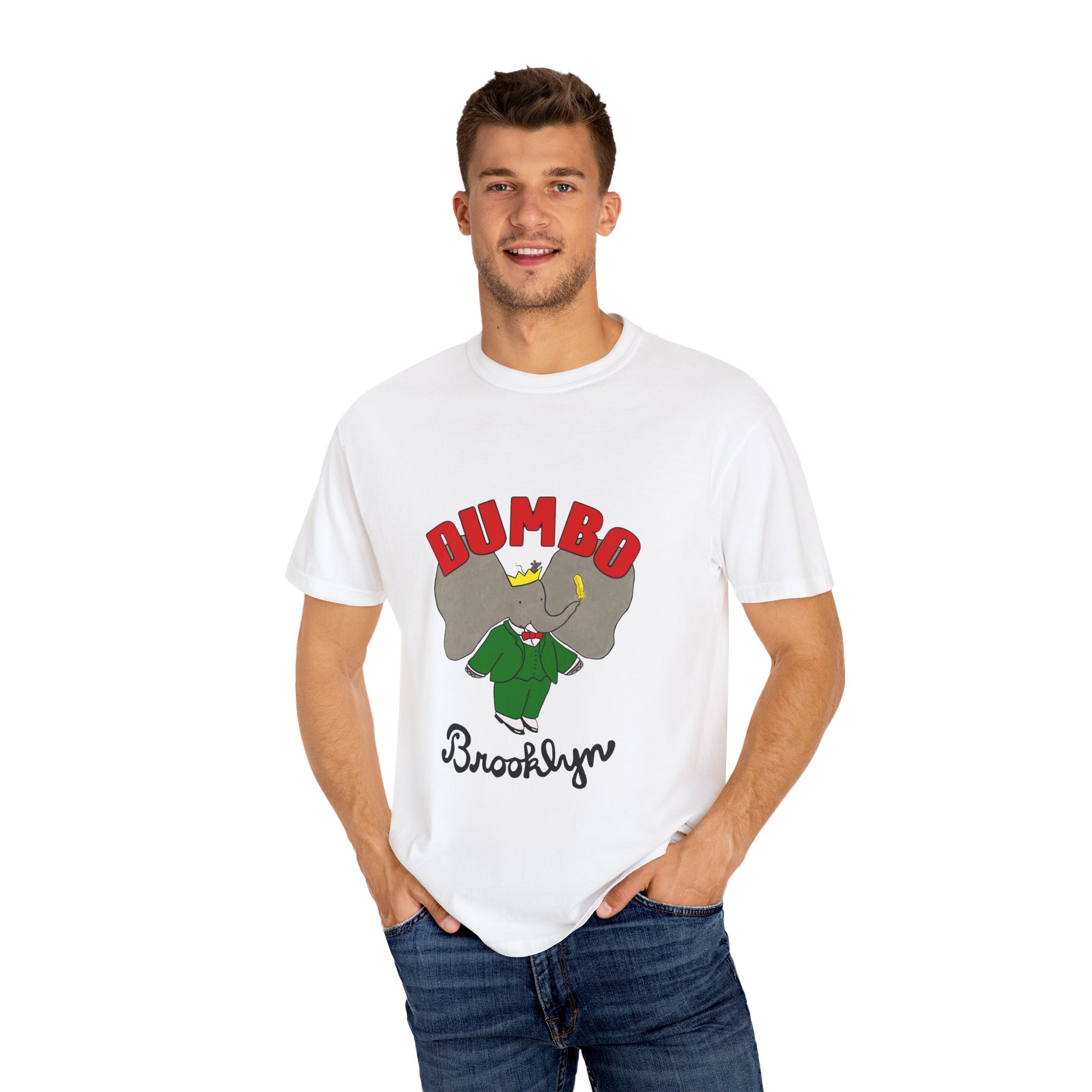 Brooklyn Dumbo Elephant Tee, Fun Graphic T-Shirt, Unisex Gift, Casual Wear, Vintage Style T-Shirt, Summer Fashion, Unique Present