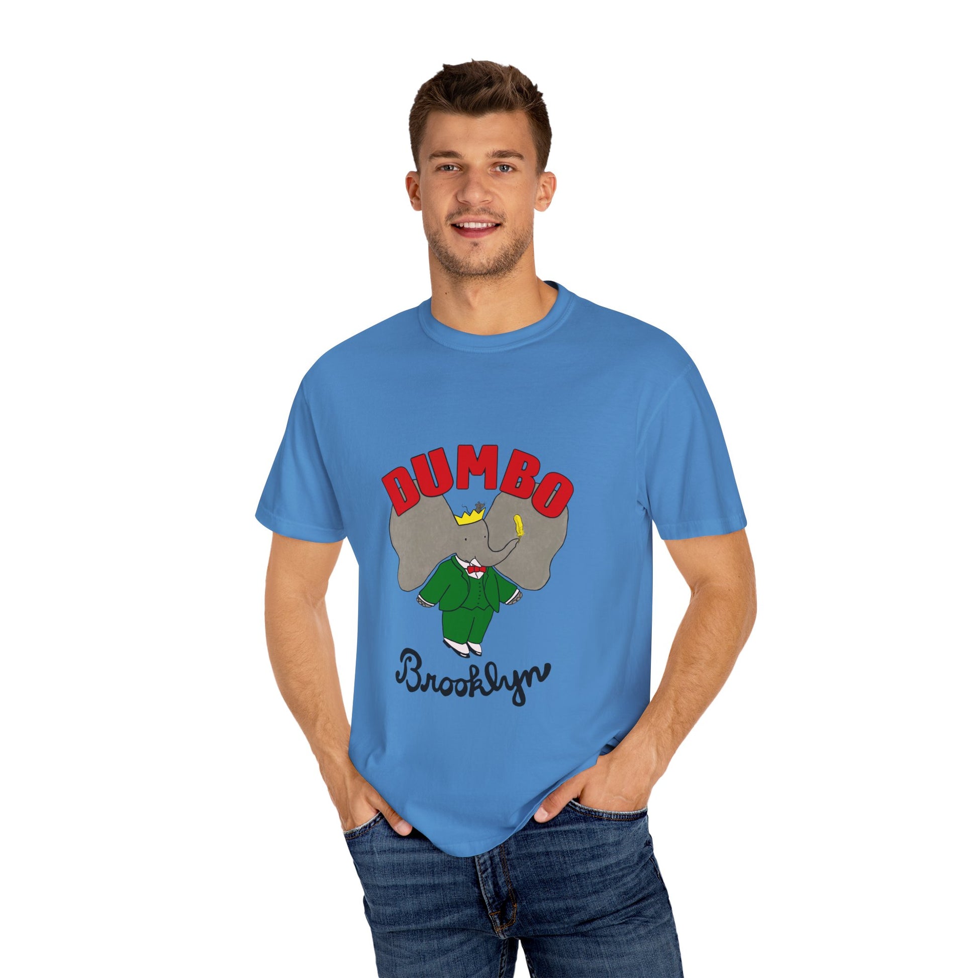 Brooklyn Dumbo Elephant Tee, Fun Graphic T-Shirt, Unisex Gift, Casual Wear, Vintage Style T-Shirt, Summer Fashion, Unique Present
