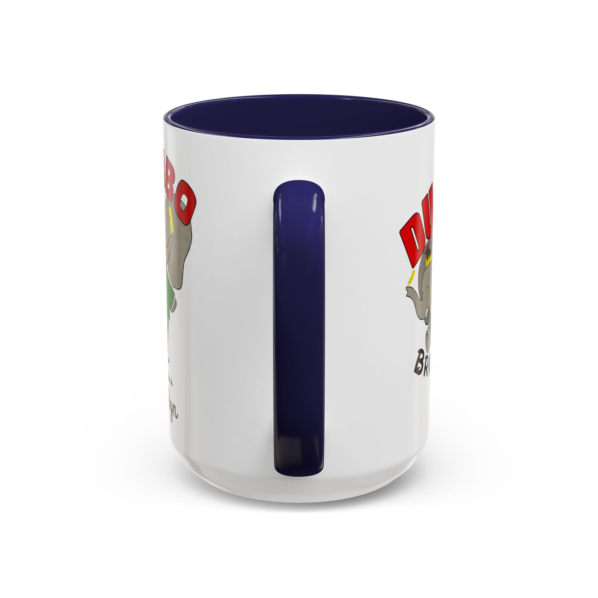 Dumbo Brooklyn Accent Mug - Unique Coffee Cup, Cute Elephant Design, Perfect Gift for Friends, Home Decor, Elephant Lover
