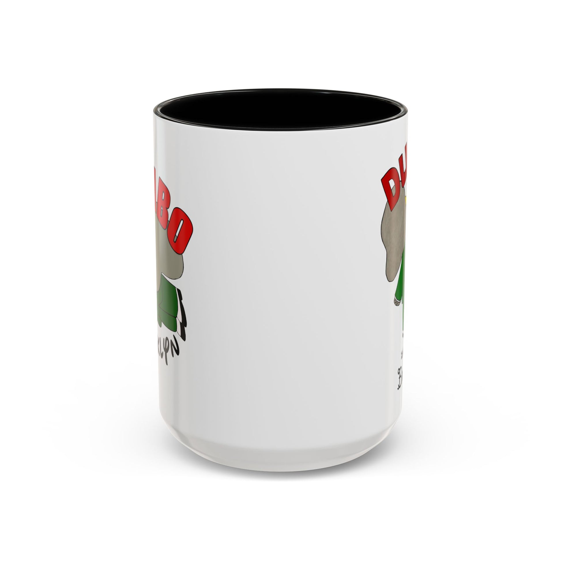 Dumbo Brooklyn Accent Mug - Unique Coffee Cup, Cute Elephant Design, Perfect Gift for Friends, Home Decor, Elephant Lover