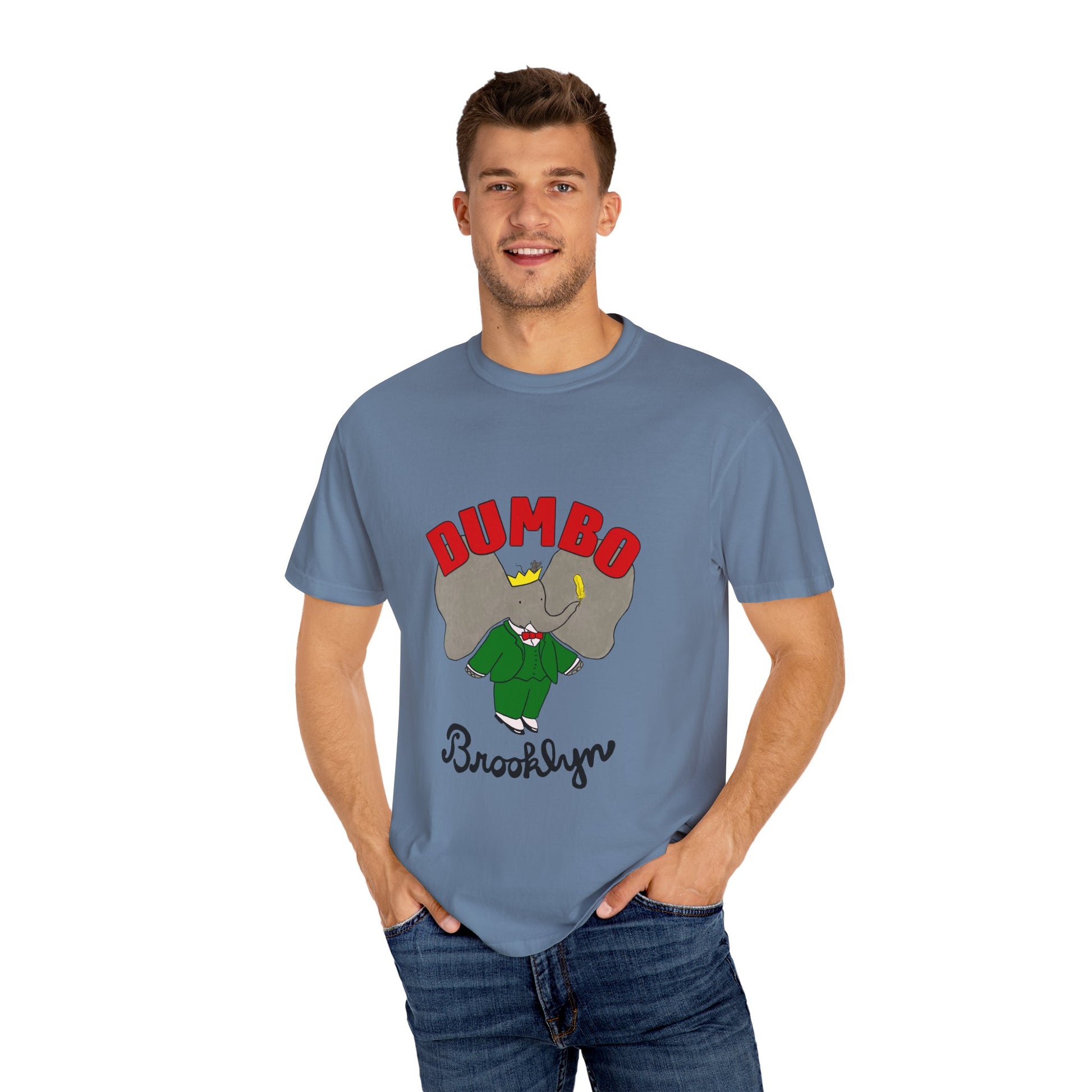 Brooklyn Dumbo Elephant Tee, Fun Graphic T-Shirt, Unisex Gift, Casual Wear, Vintage Style T-Shirt, Summer Fashion, Unique Present