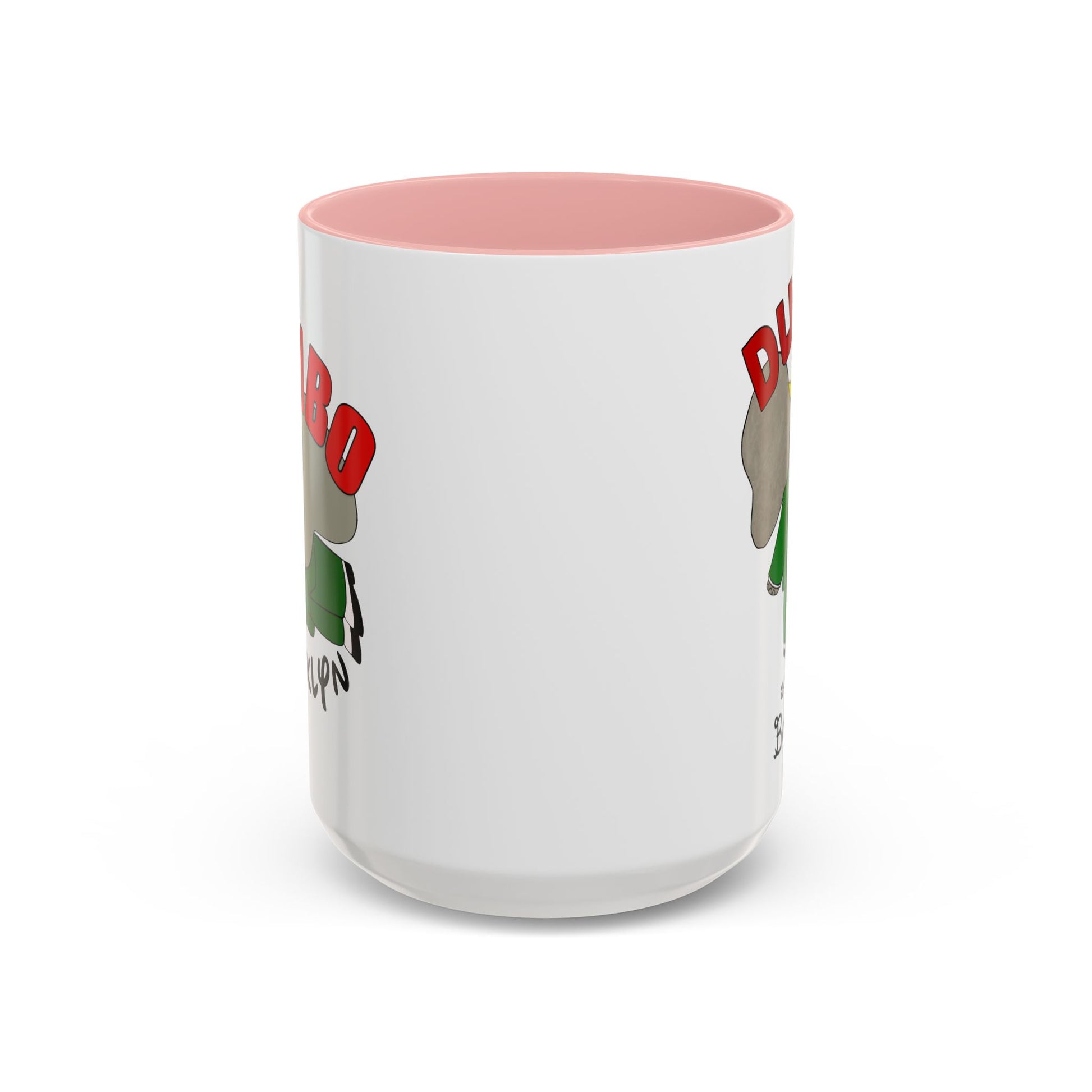 Dumbo Brooklyn Accent Mug - Unique Coffee Cup, Cute Elephant Design, Perfect Gift for Friends, Home Decor, Elephant Lover