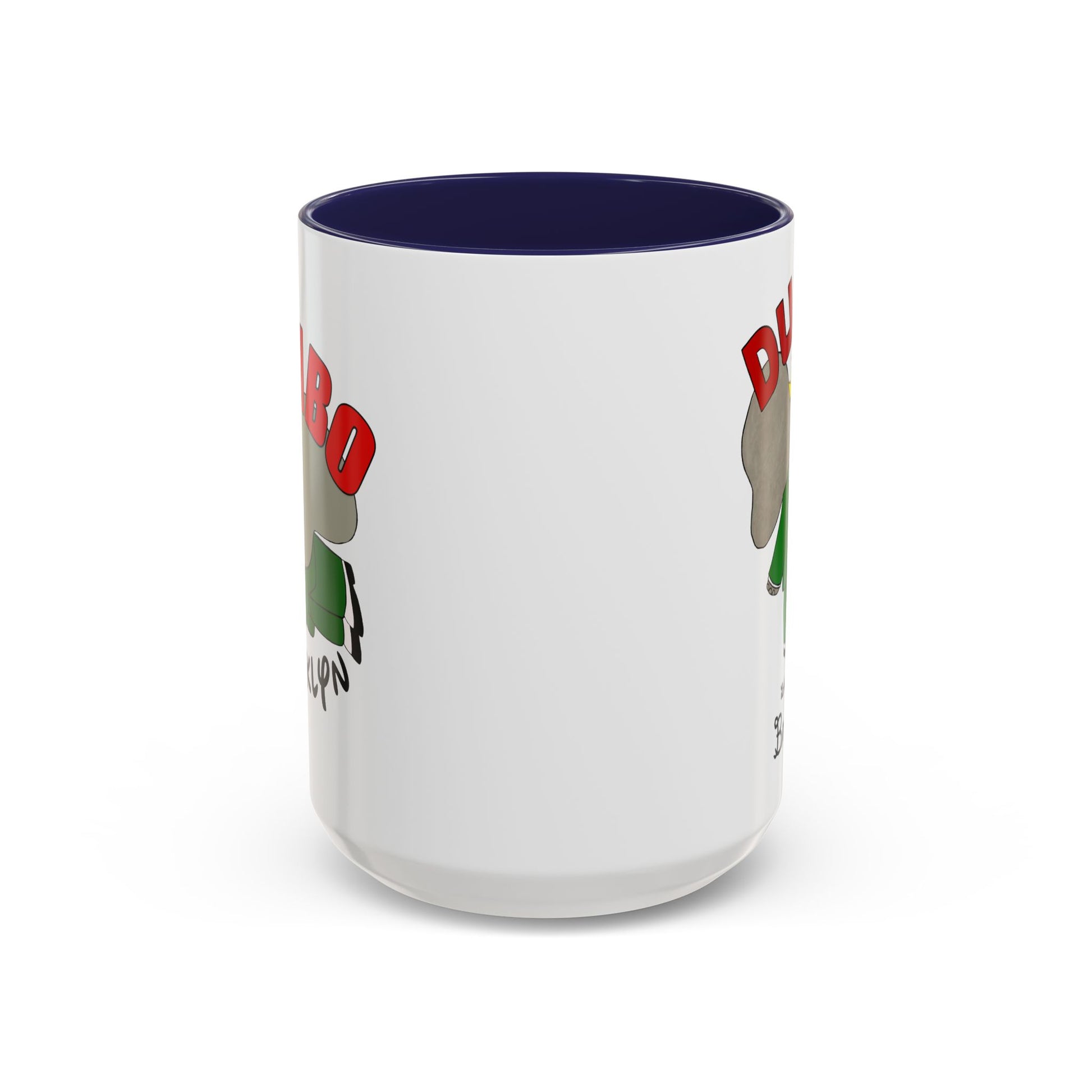Dumbo Brooklyn Accent Mug - Unique Coffee Cup, Cute Elephant Design, Perfect Gift for Friends, Home Decor, Elephant Lover