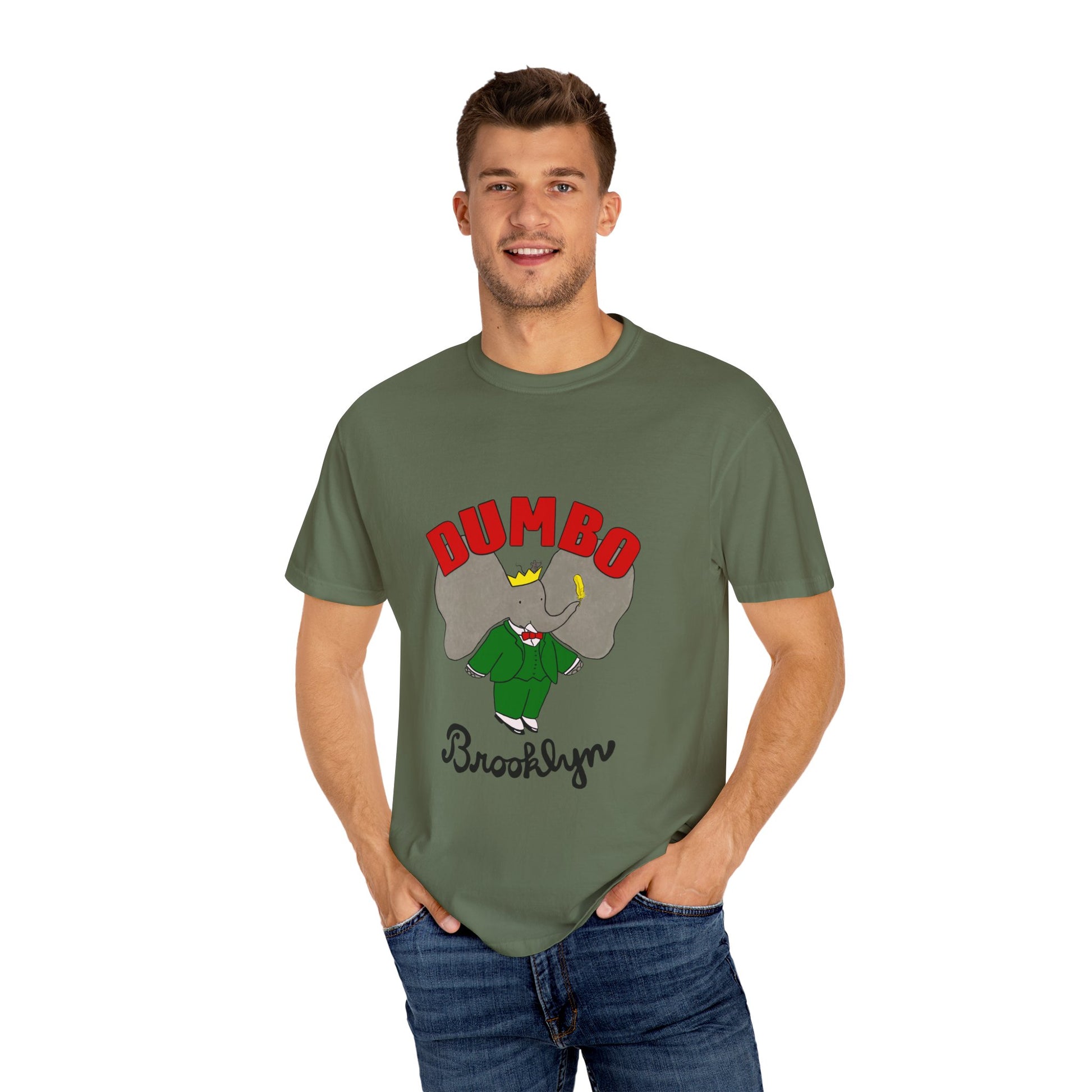Brooklyn Dumbo Elephant Tee, Fun Graphic T-Shirt, Unisex Gift, Casual Wear, Vintage Style T-Shirt, Summer Fashion, Unique Present