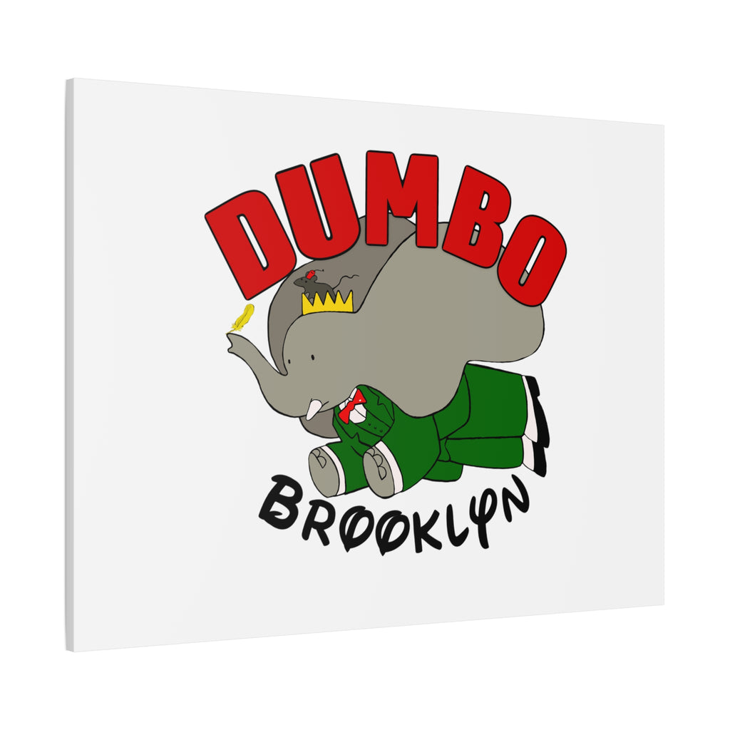 Brooklyn Dumbo Elephant Canvas Art, Fun Nursery Decor, Kids Room Wall Art, Elephant Lover Gift, Colorful Stretched Wall Art
