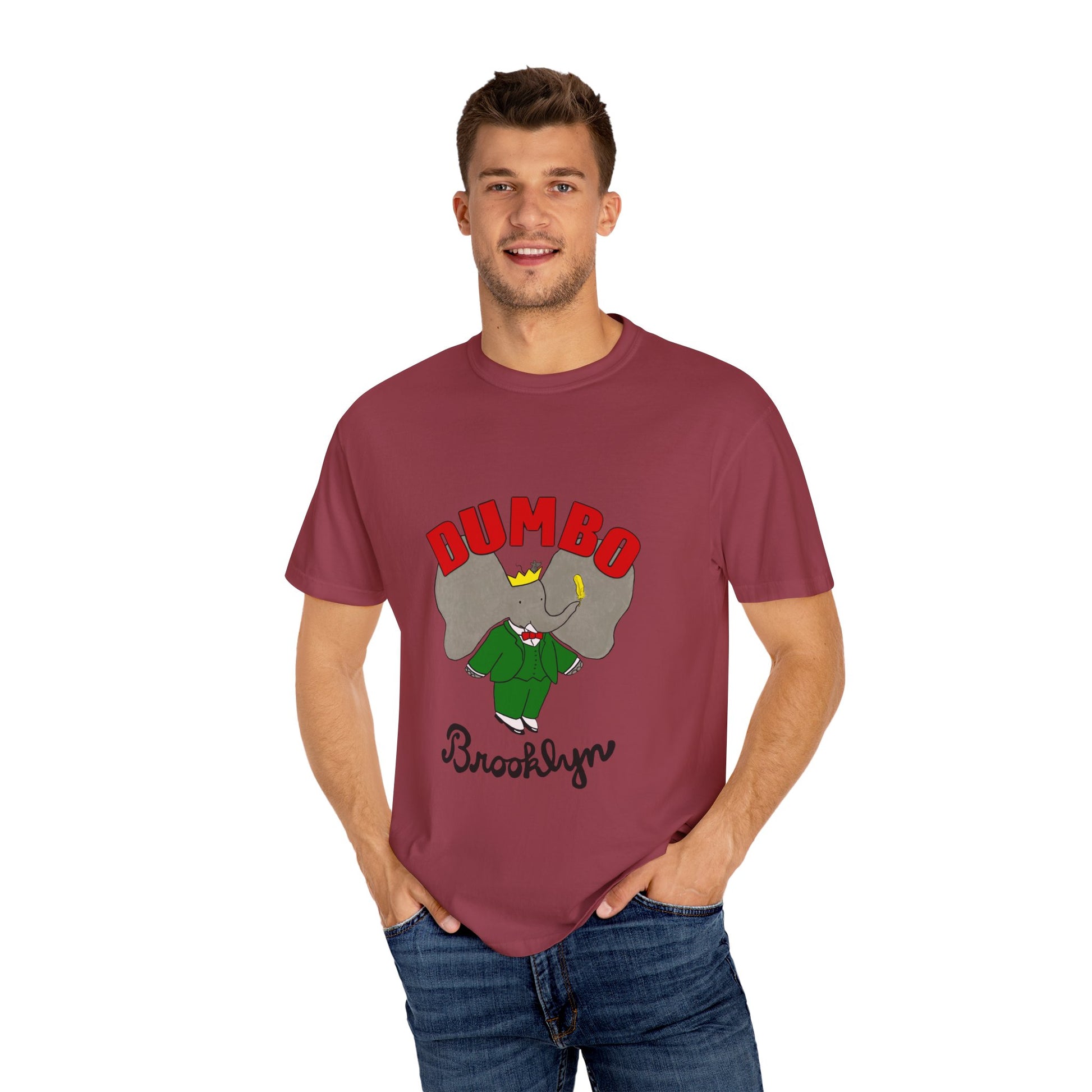 Brooklyn Dumbo Elephant Tee, Fun Graphic T-Shirt, Unisex Gift, Casual Wear, Vintage Style T-Shirt, Summer Fashion, Unique Present
