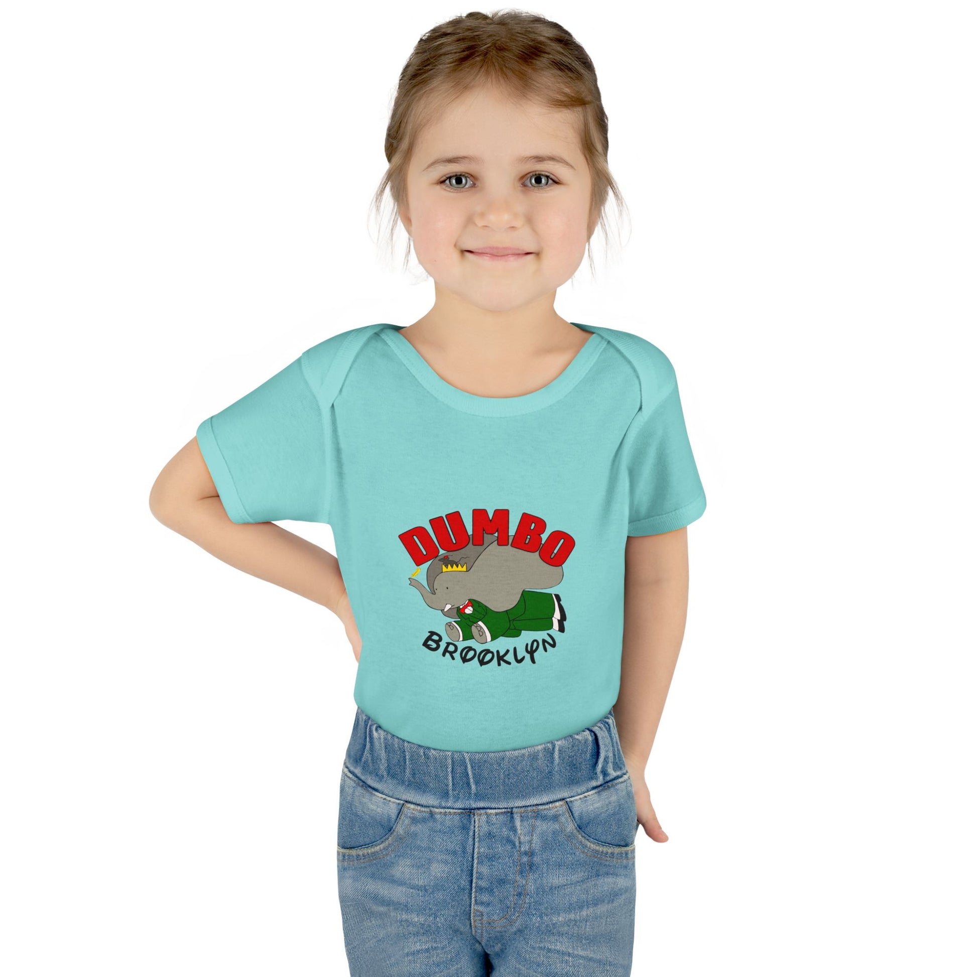 Dumbo Brooklyn Baby Bodysuit – Cute Brooklyn Elephant Infant Onesie