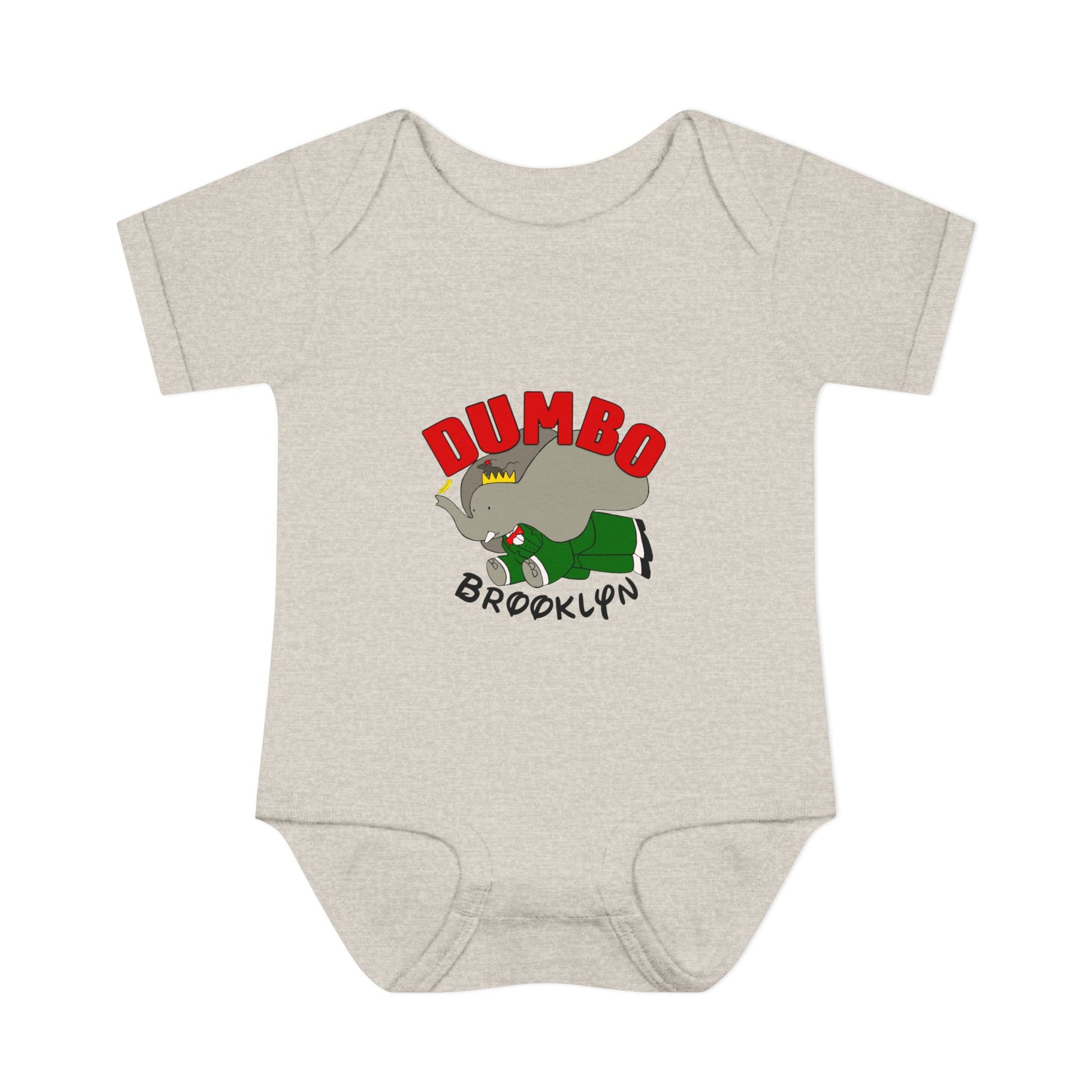 Dumbo Brooklyn Baby Bodysuit – Cute Brooklyn Elephant Infant Onesie