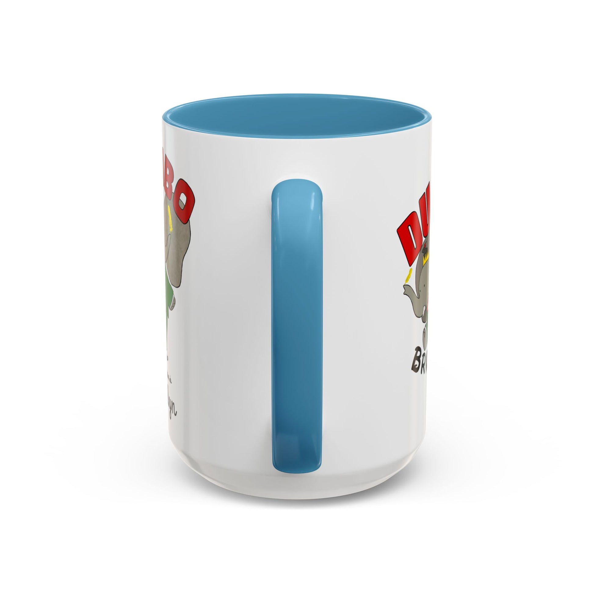Dumbo Brooklyn Accent Mug - Unique Coffee Cup, Cute Elephant Design, Perfect Gift for Friends, Home Decor, Elephant Lover