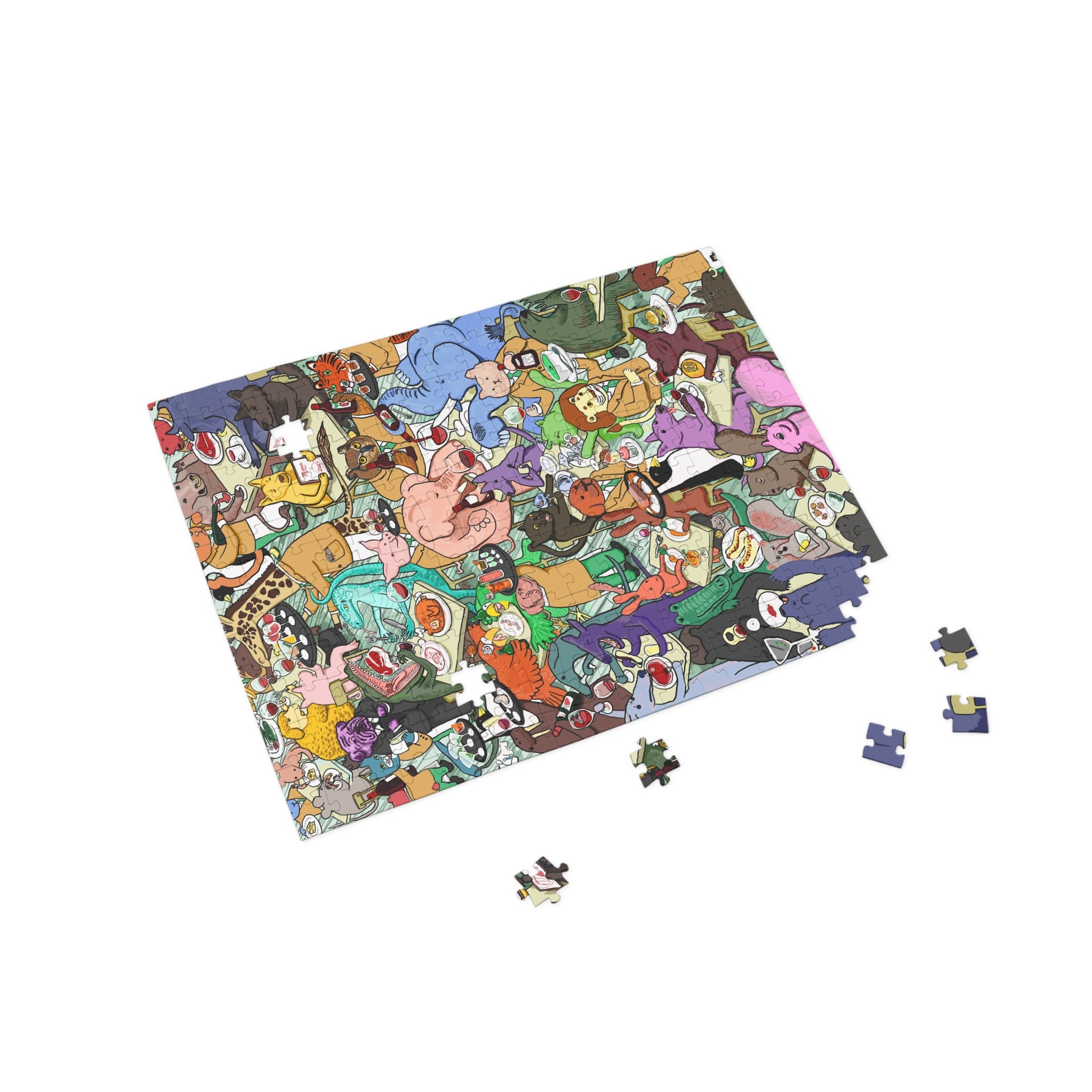 Colorful Animal Puzzle Adventure - 96, 252, 500, 1000-Piece - Fun for Family Game Night, Kids' Activity, Gifts, Home Decor