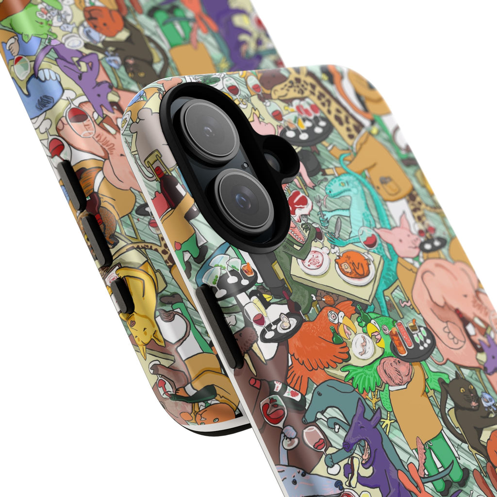 Whimsical Animal Pattern Phone Case, Cute Phone Cover, Animal Lovers Gift, Fun Design, Unique Cell Phone Accessory