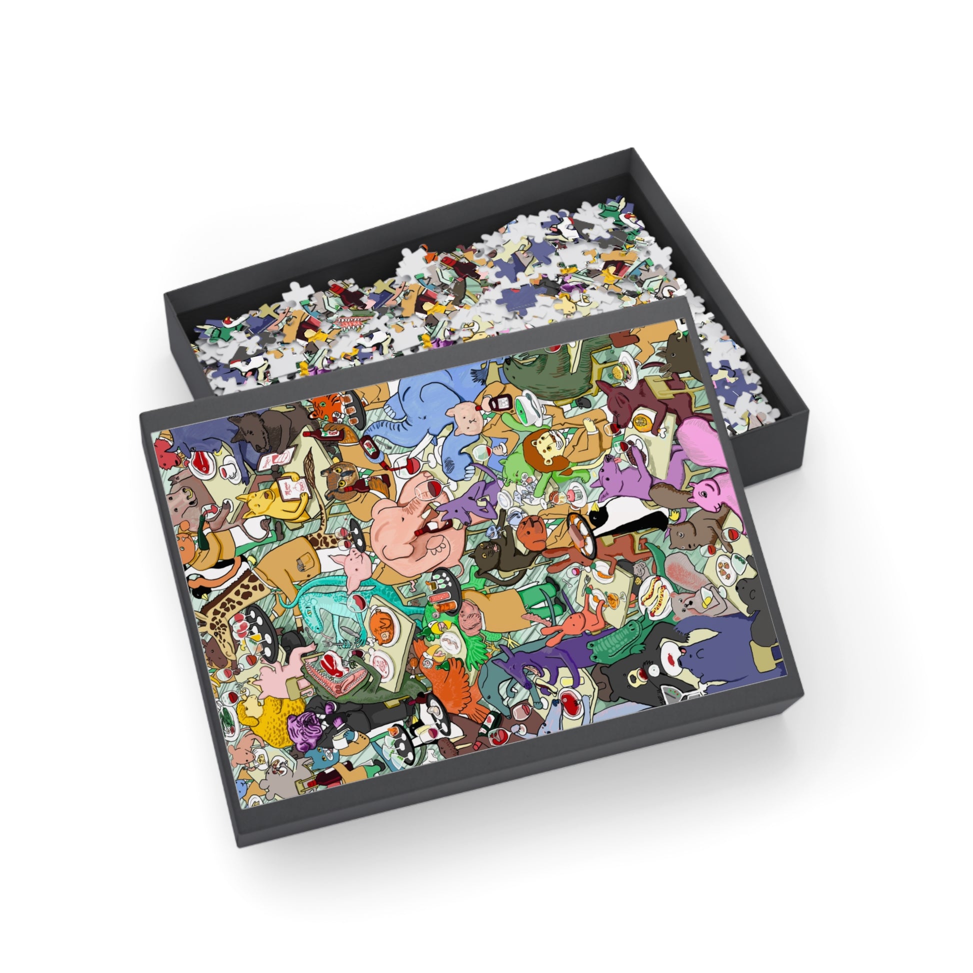 Colorful Animal Puzzle Adventure - 96, 252, 500, 1000-Piece - Fun for Family Game Night, Kids' Activity, Gifts, Home Decor