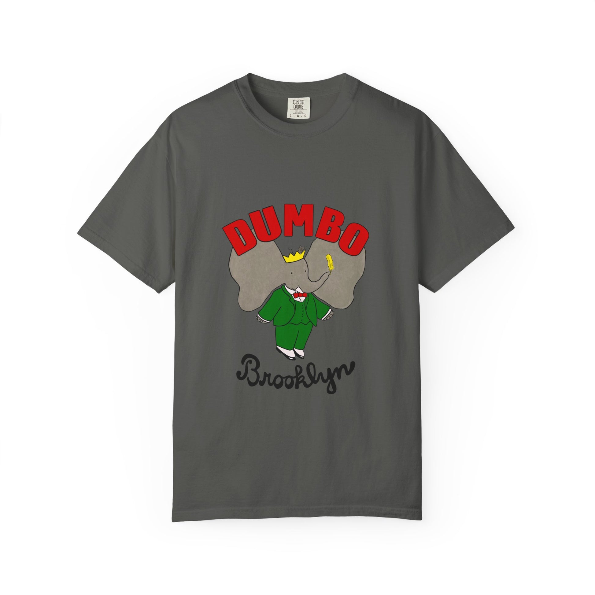 Brooklyn Dumbo Elephant Tee, Fun Graphic T-Shirt, Unisex Gift, Casual Wear, Vintage Style T-Shirt, Summer Fashion, Unique Present