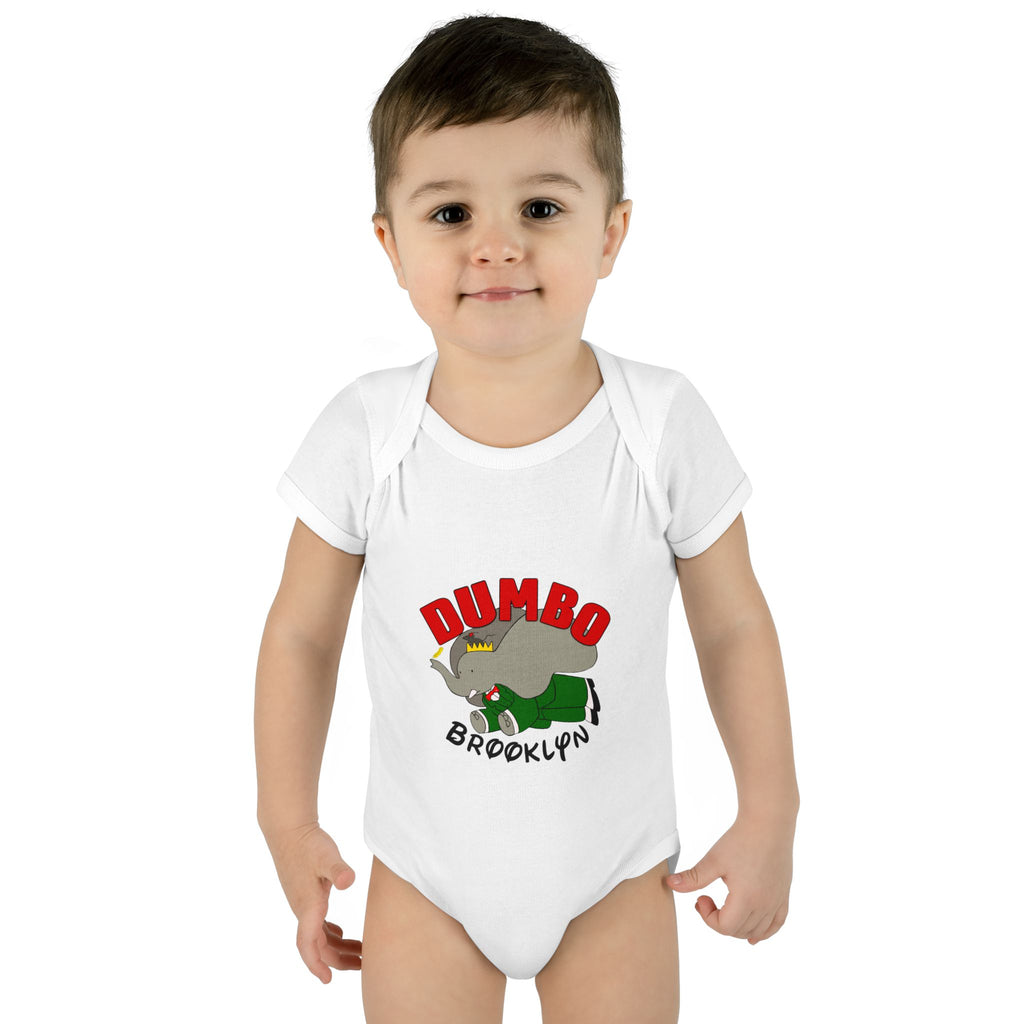 Dumbo Brooklyn Baby Bodysuit – Cute Brooklyn Elephant Infant Onesie
