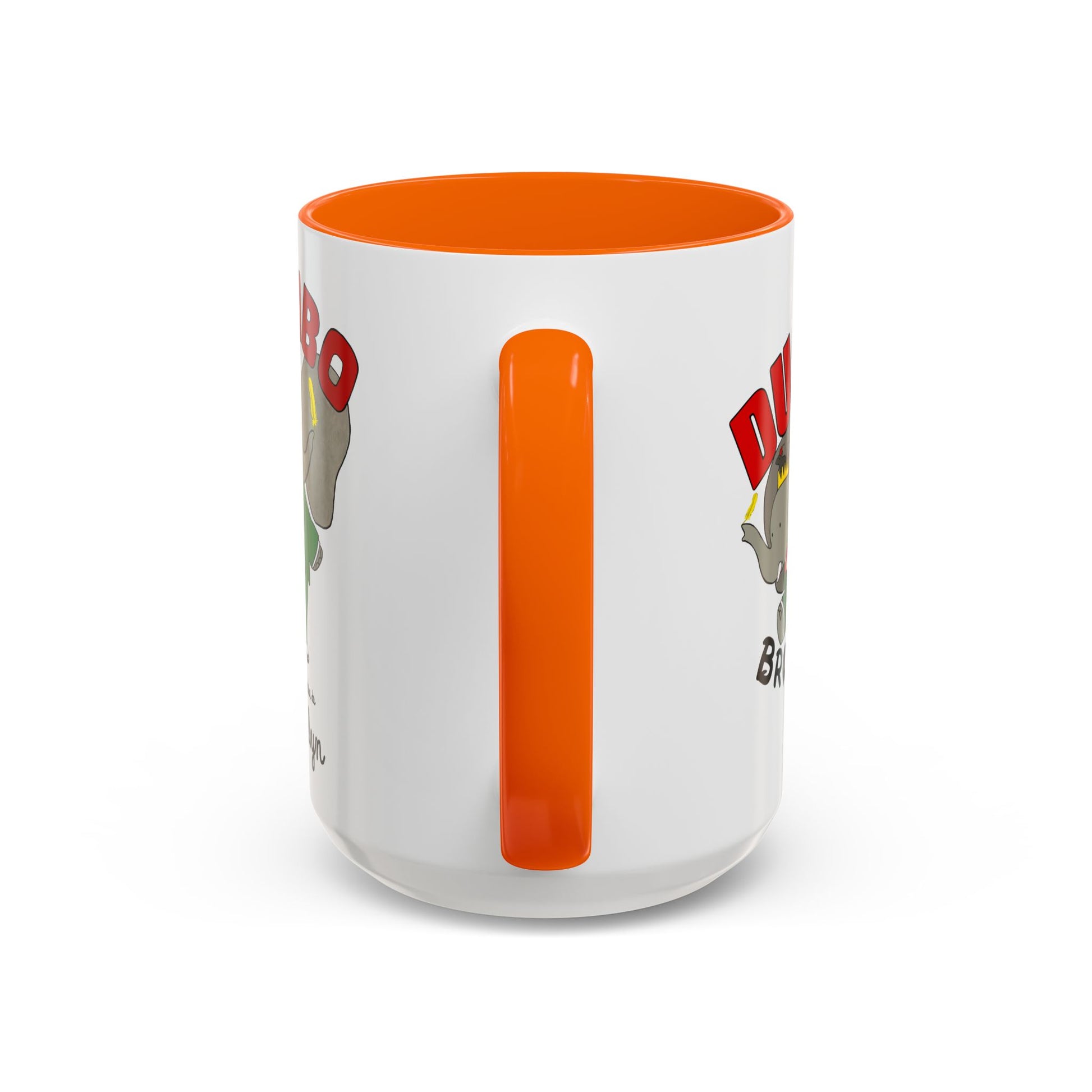 Dumbo Brooklyn Accent Mug - Unique Coffee Cup, Cute Elephant Design, Perfect Gift for Friends, Home Decor, Elephant Lover
