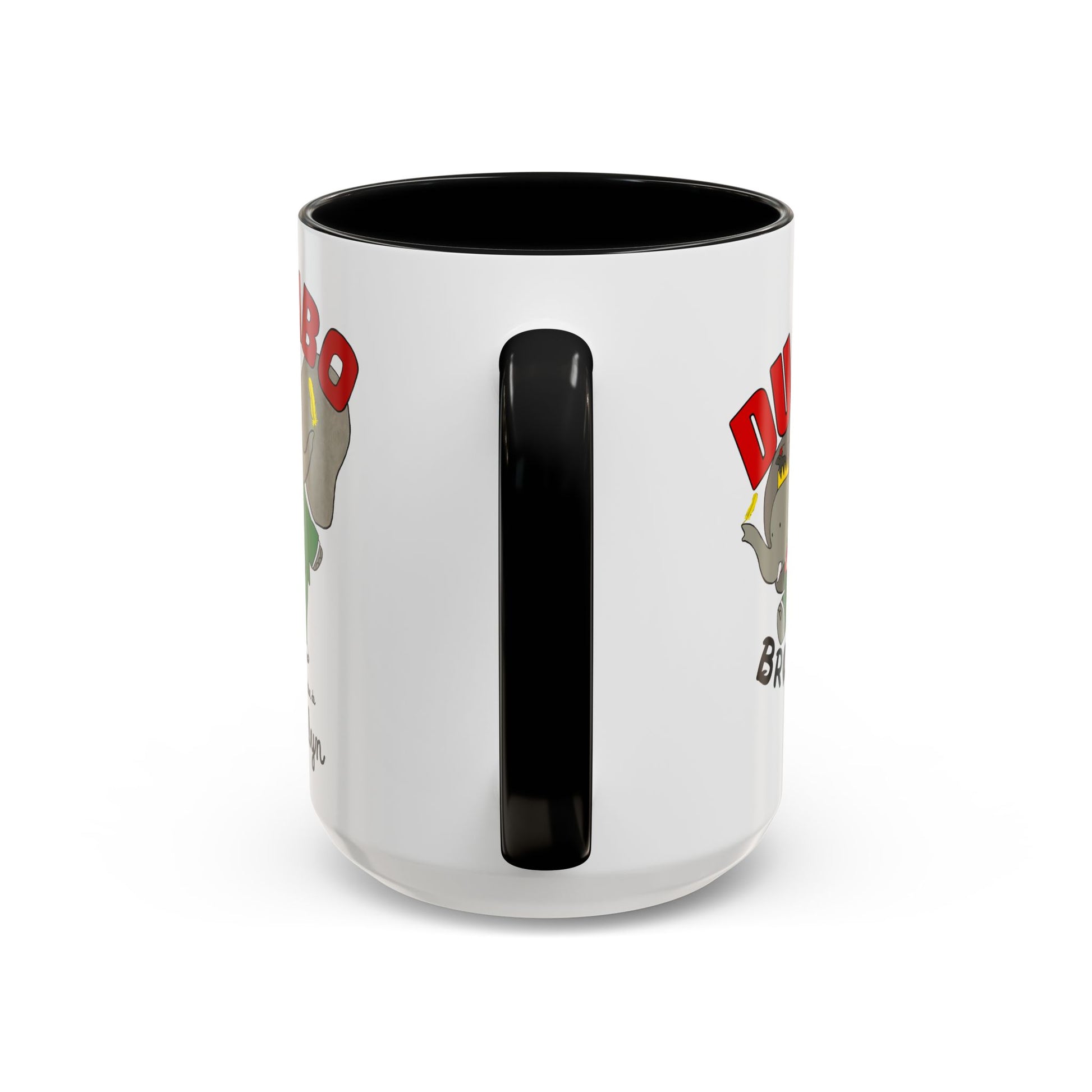 Dumbo Brooklyn Accent Mug - Unique Coffee Cup, Cute Elephant Design, Perfect Gift for Friends, Home Decor, Elephant Lover