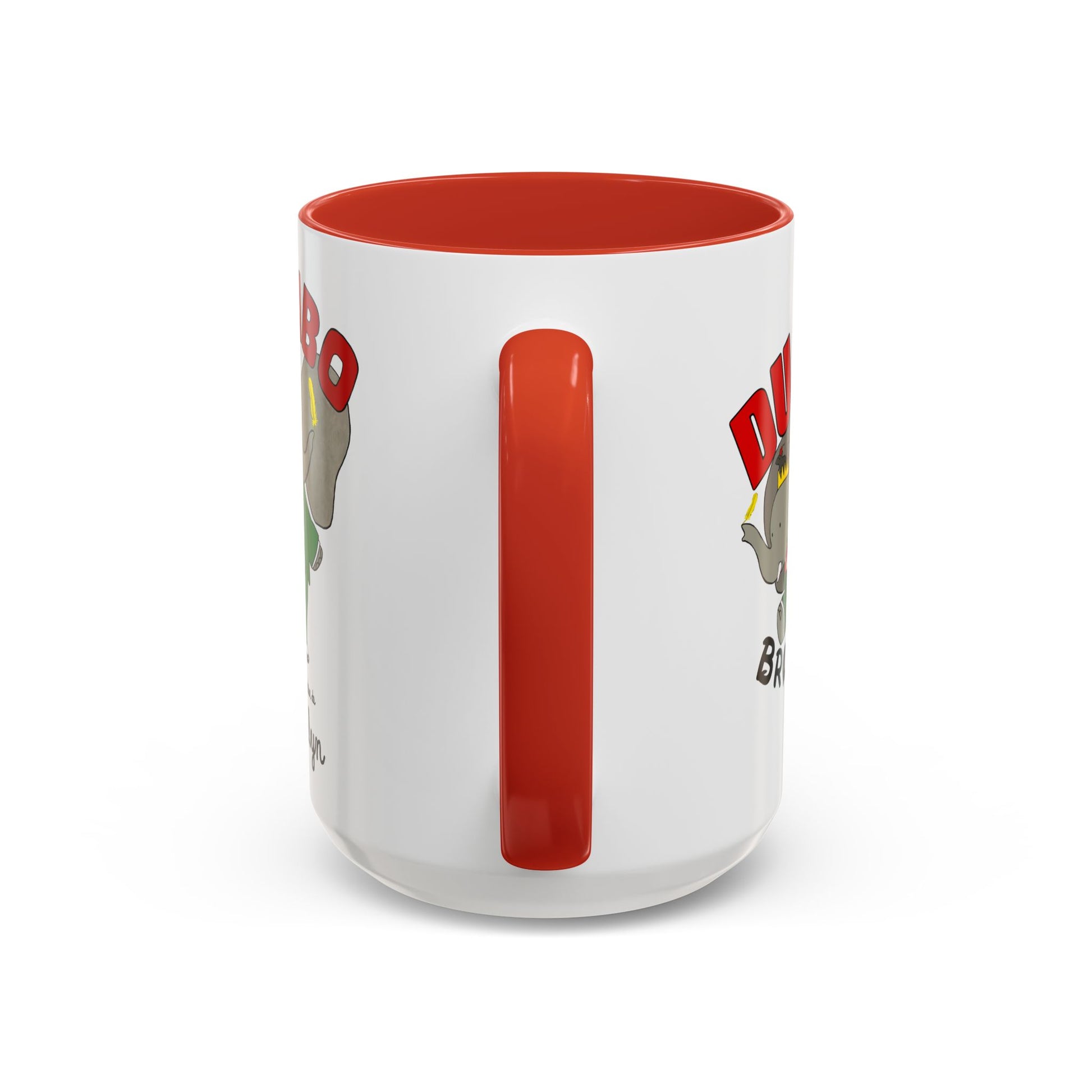 Dumbo Brooklyn Accent Mug - Unique Coffee Cup, Cute Elephant Design, Perfect Gift for Friends, Home Decor, Elephant Lover