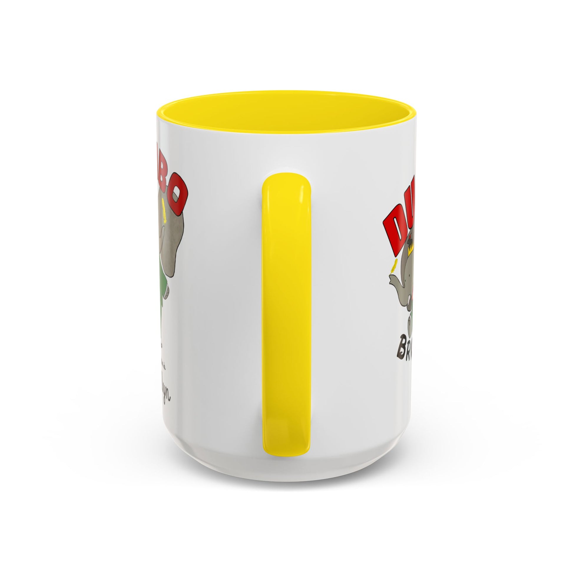 Dumbo Brooklyn Accent Mug - Unique Coffee Cup, Cute Elephant Design, Perfect Gift for Friends, Home Decor, Elephant Lover