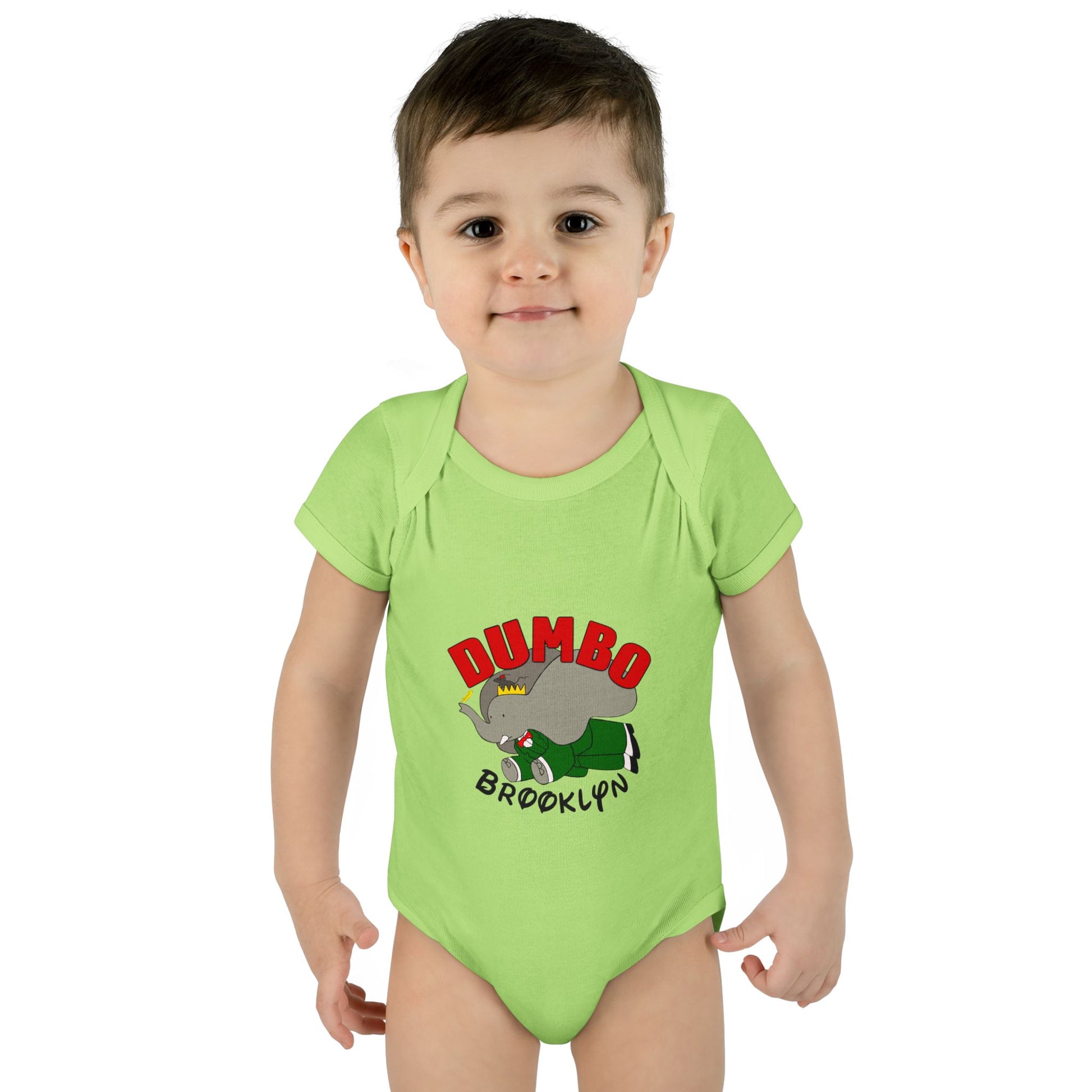 Dumbo Brooklyn Baby Bodysuit – Cute Brooklyn Elephant Infant Onesie