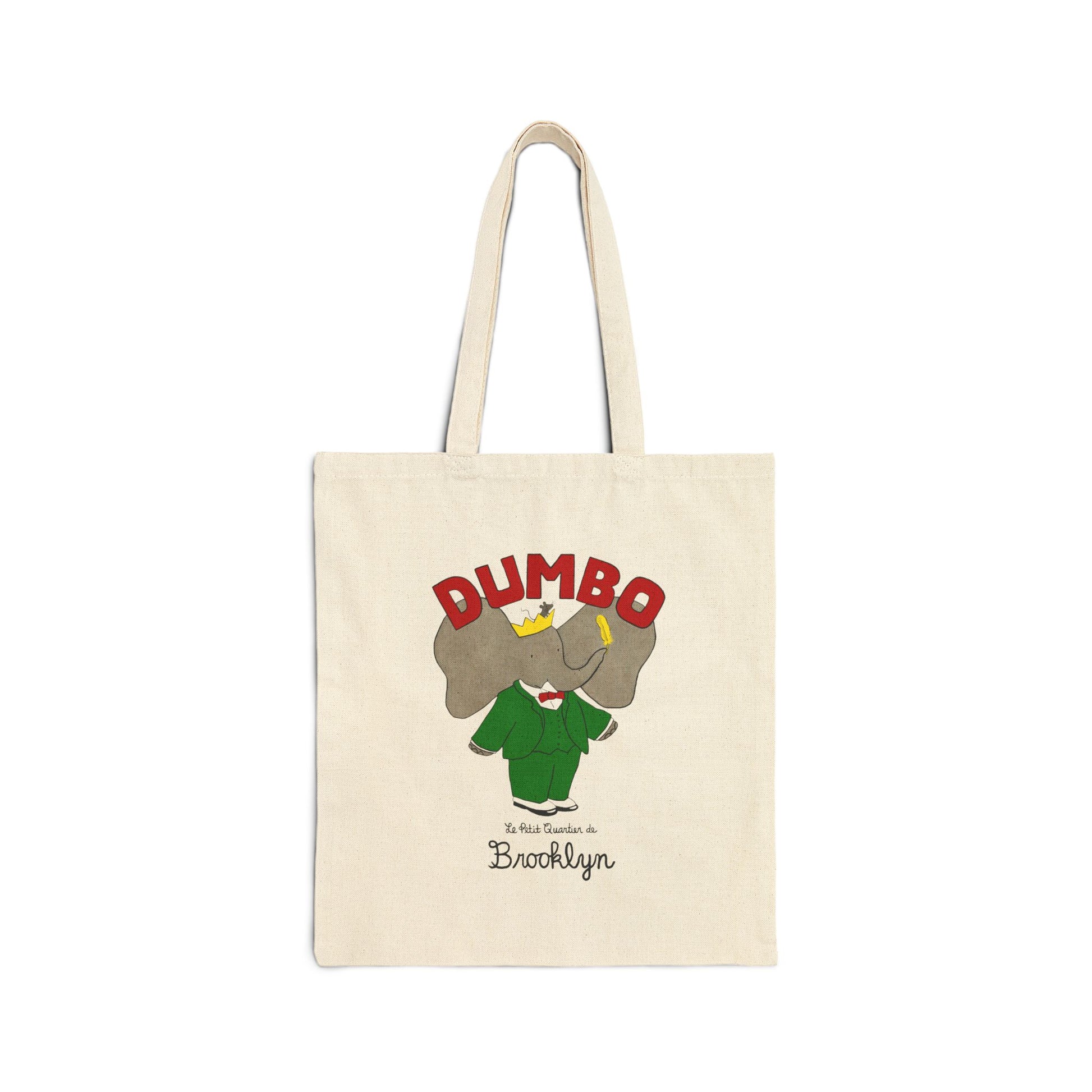 Dumbo Brooklyn Canvas Tote Bag, Eco-Friendly Shopping Bag, Fun Gift for Kids, Beach Bag, Unique Grocery Tote