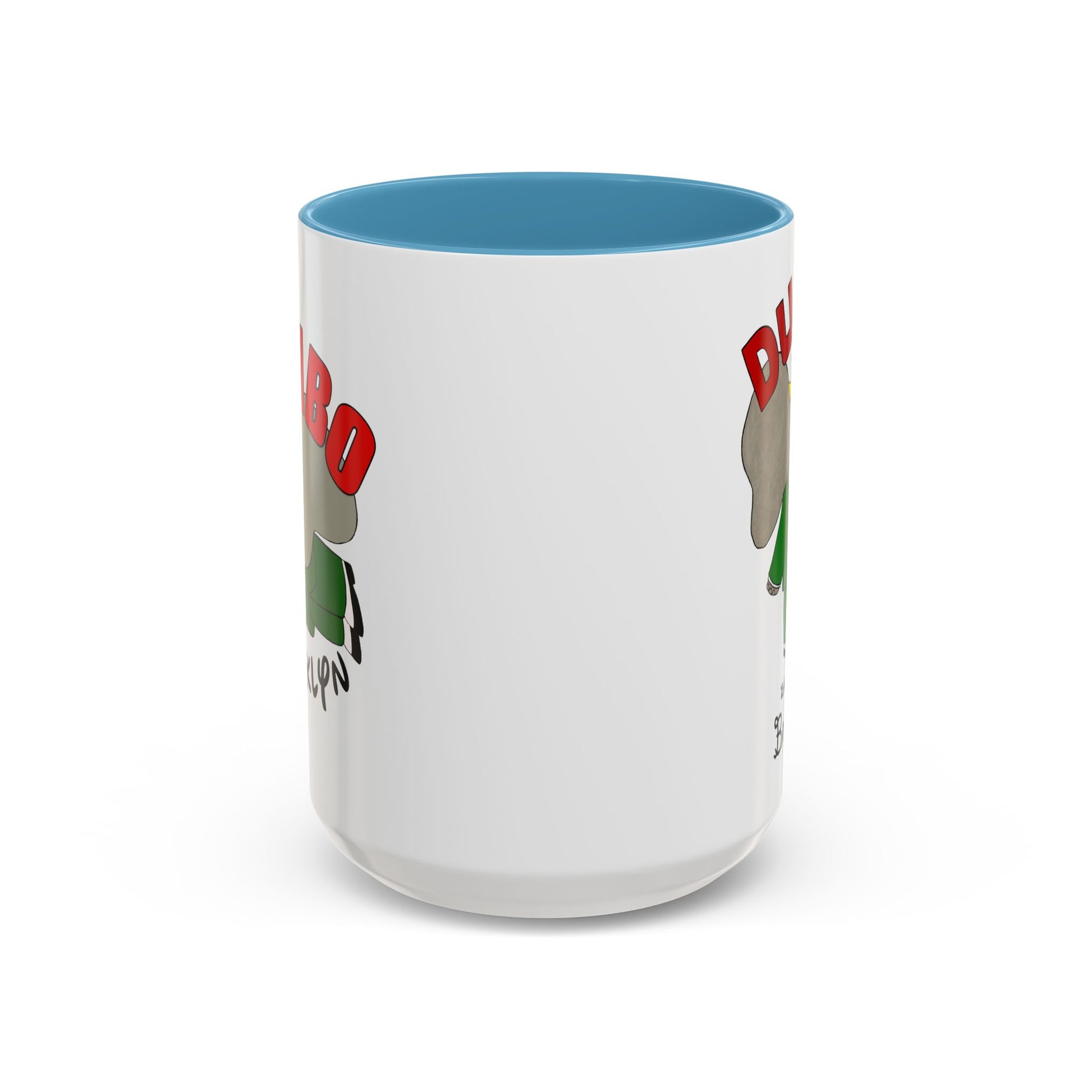 Dumbo Brooklyn Accent Mug - Unique Coffee Cup, Cute Elephant Design, Perfect Gift for Friends, Home Decor, Elephant Lover