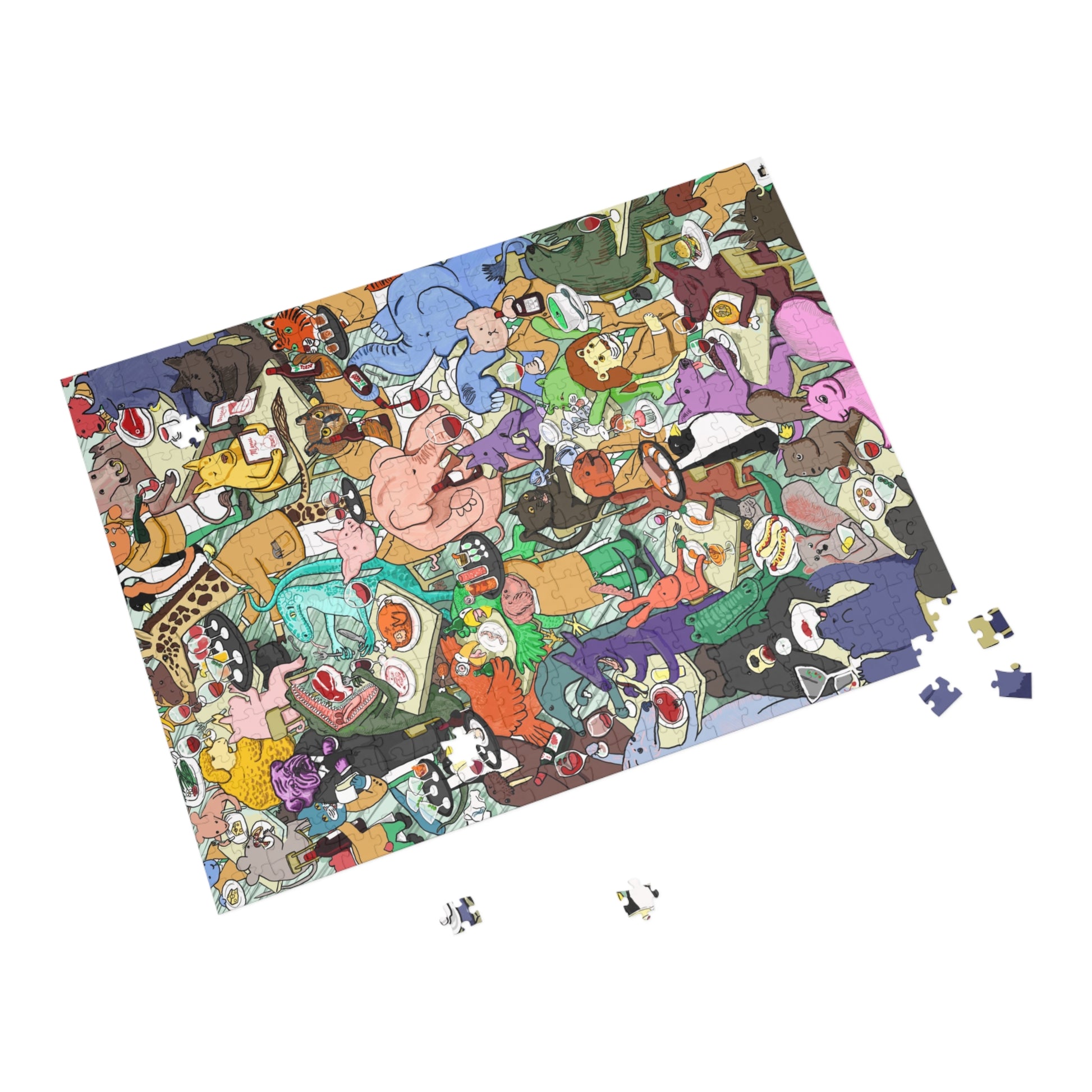 Colorful Animal Puzzle Adventure - 96, 252, 500, 1000-Piece - Fun for Family Game Night, Kids' Activity, Gifts, Home Decor
