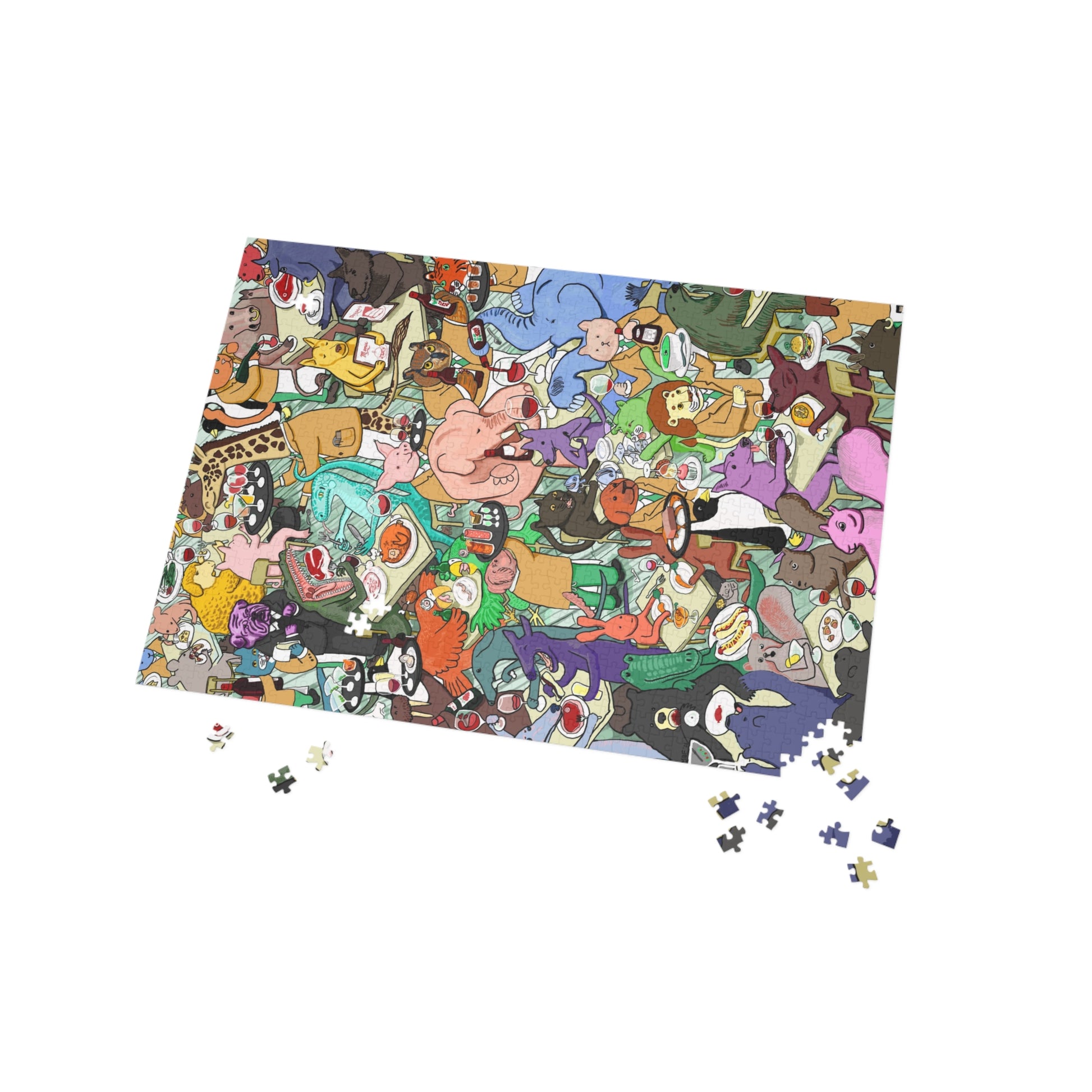 Colorful Animal Puzzle Adventure - 96, 252, 500, 1000-Piece - Fun for Family Game Night, Kids' Activity, Gifts, Home Decor