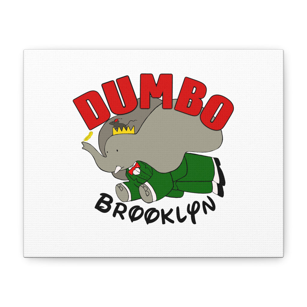 Brooklyn Dumbo Elephant Canvas Art, Fun Nursery Decor, Kids Room Wall Art, Elephant Lover Gift, Colorful Stretched Wall Art