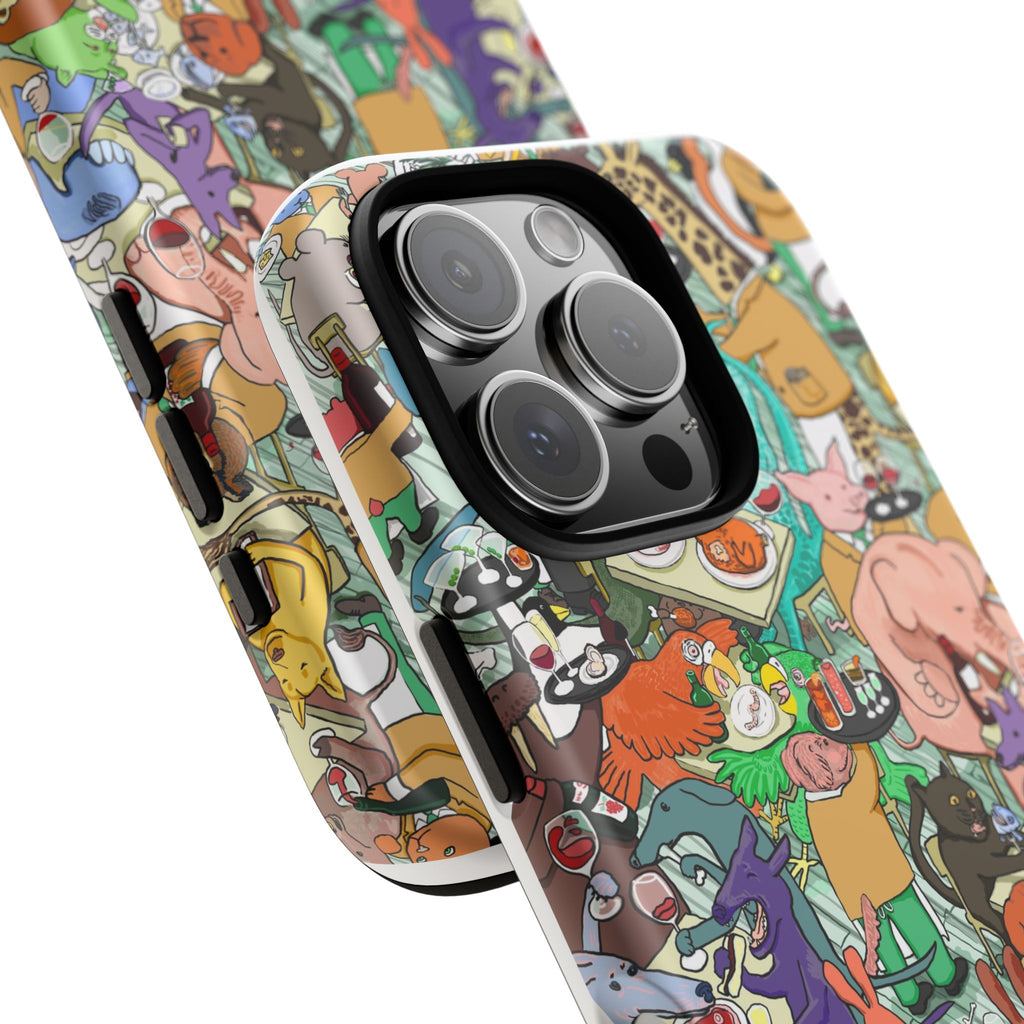 Whimsical Animal Pattern Phone Case, Cute Phone Cover, Animal Lovers Gift, Fun Design, Unique Cell Phone Accessory