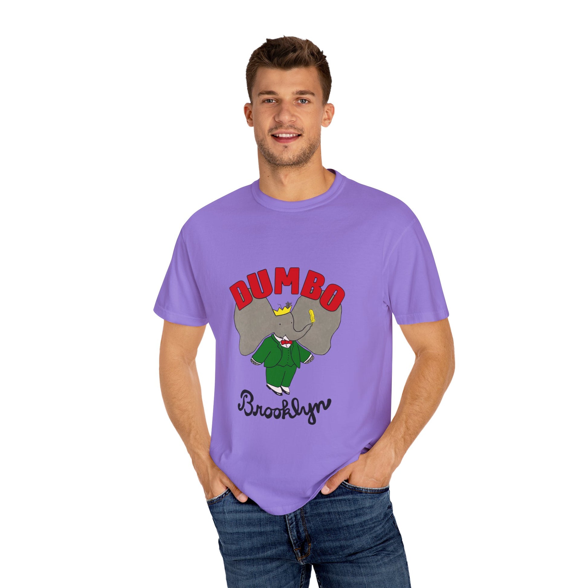 Brooklyn Dumbo Elephant Tee, Fun Graphic T-Shirt, Unisex Gift, Casual Wear, Vintage Style T-Shirt, Summer Fashion, Unique Present
