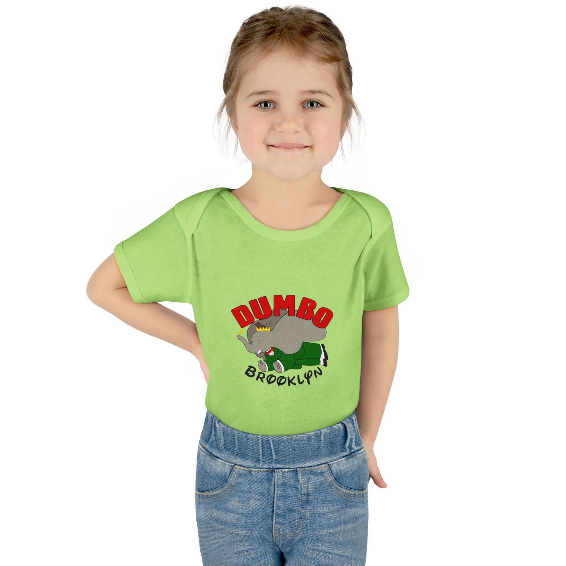 Dumbo Brooklyn Baby Bodysuit – Cute Brooklyn Elephant Infant Onesie